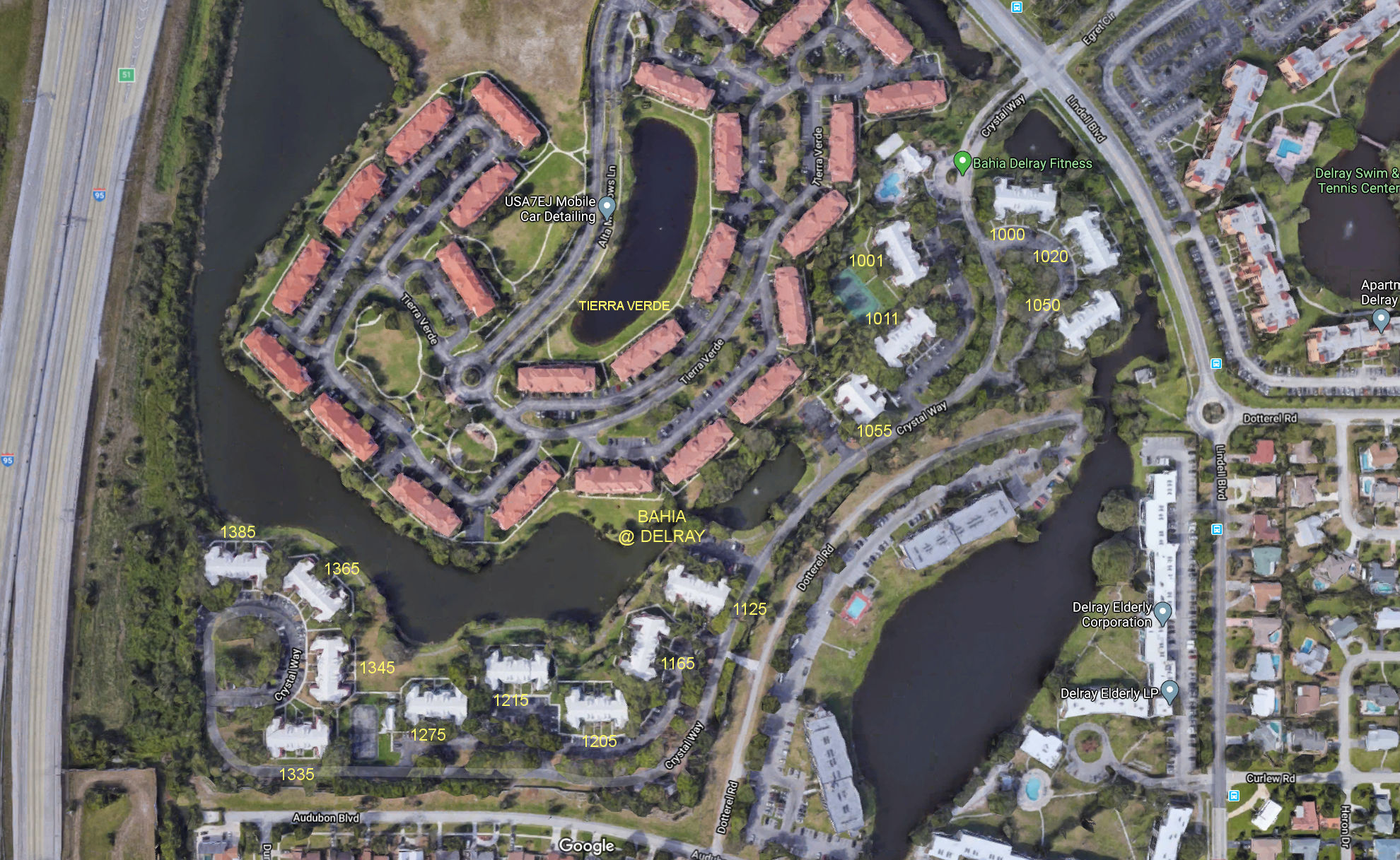 Aerial photo of Bahia at Delray