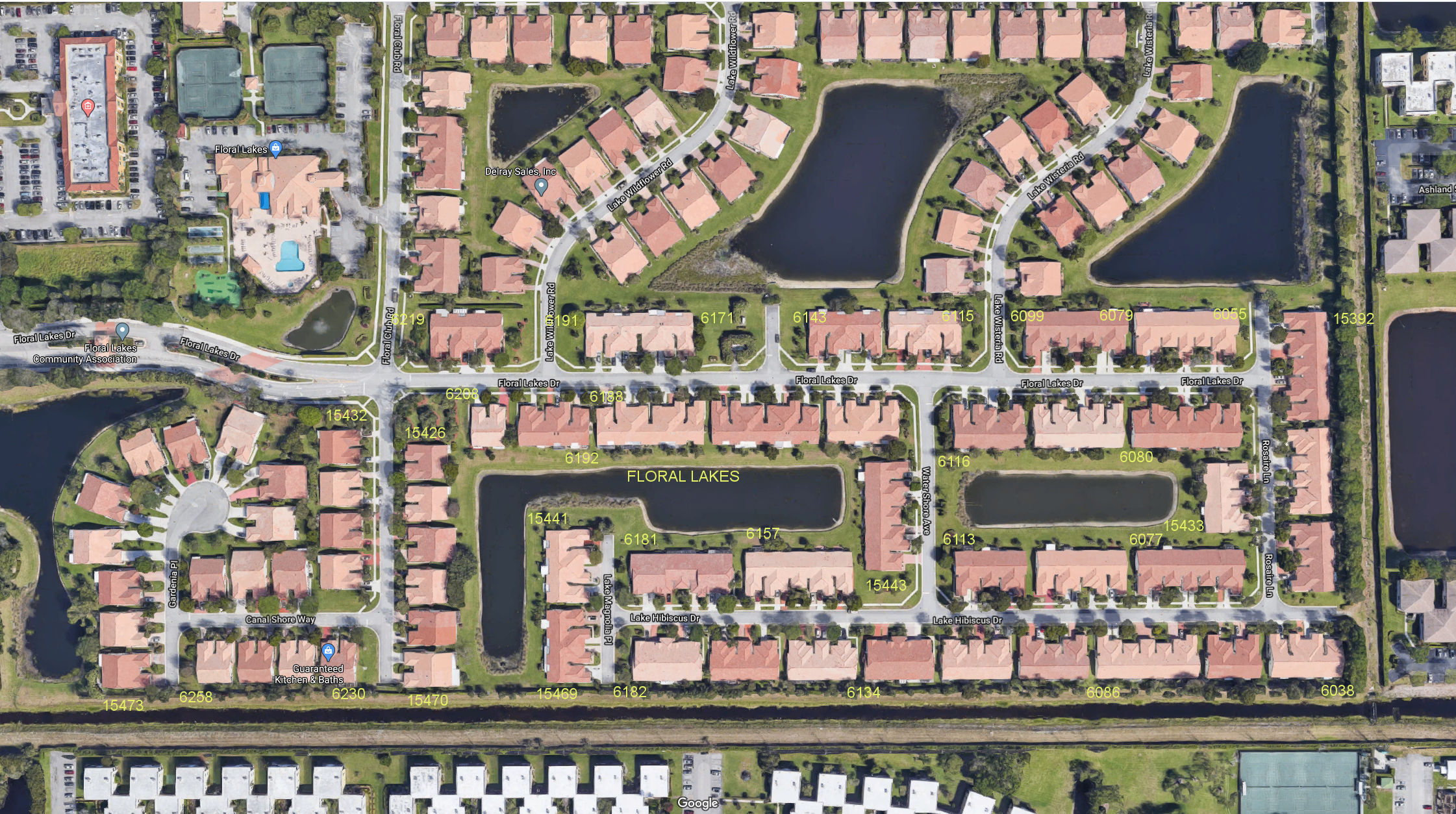 Aerial photo of Floral Lakes 1