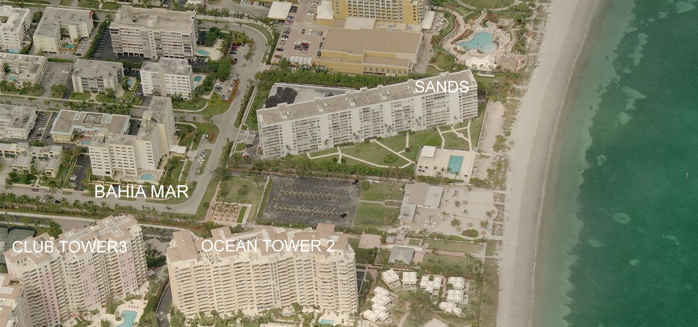 Aerial photo of Bahia Mar