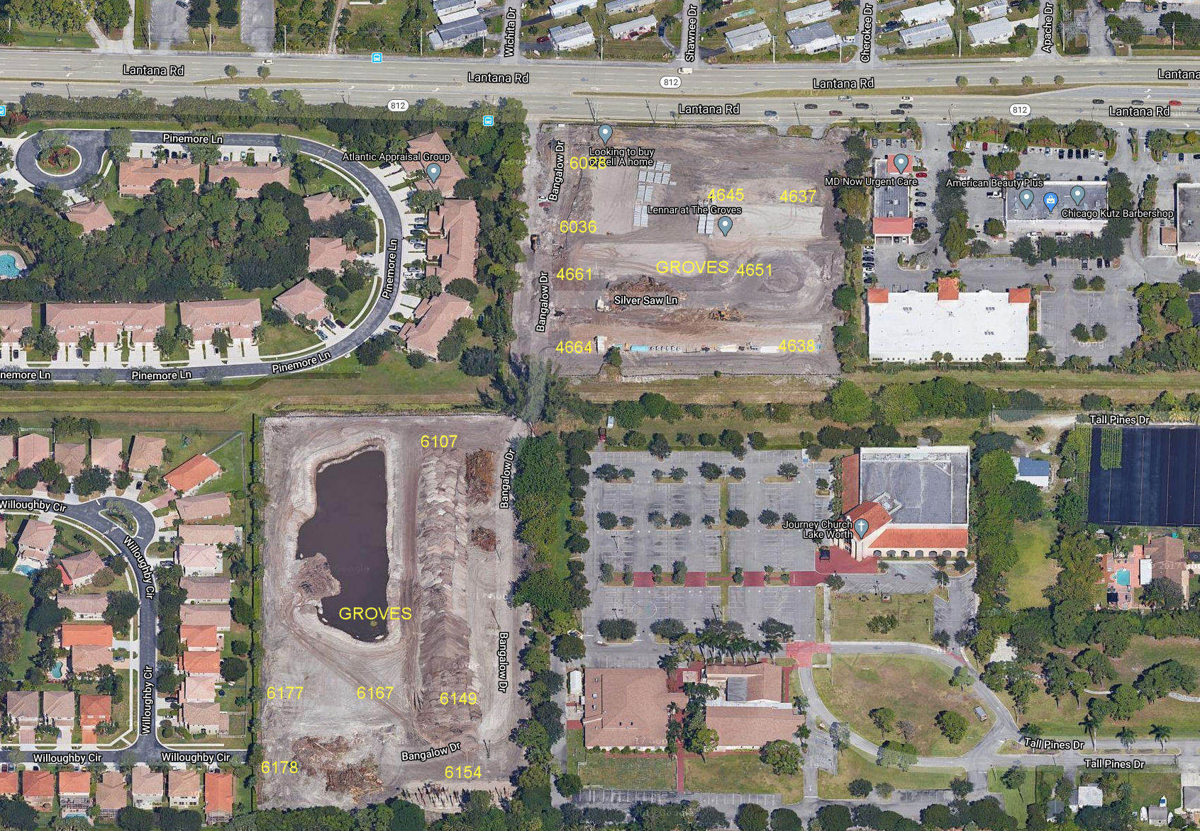 Aerial photo of Groves (The)