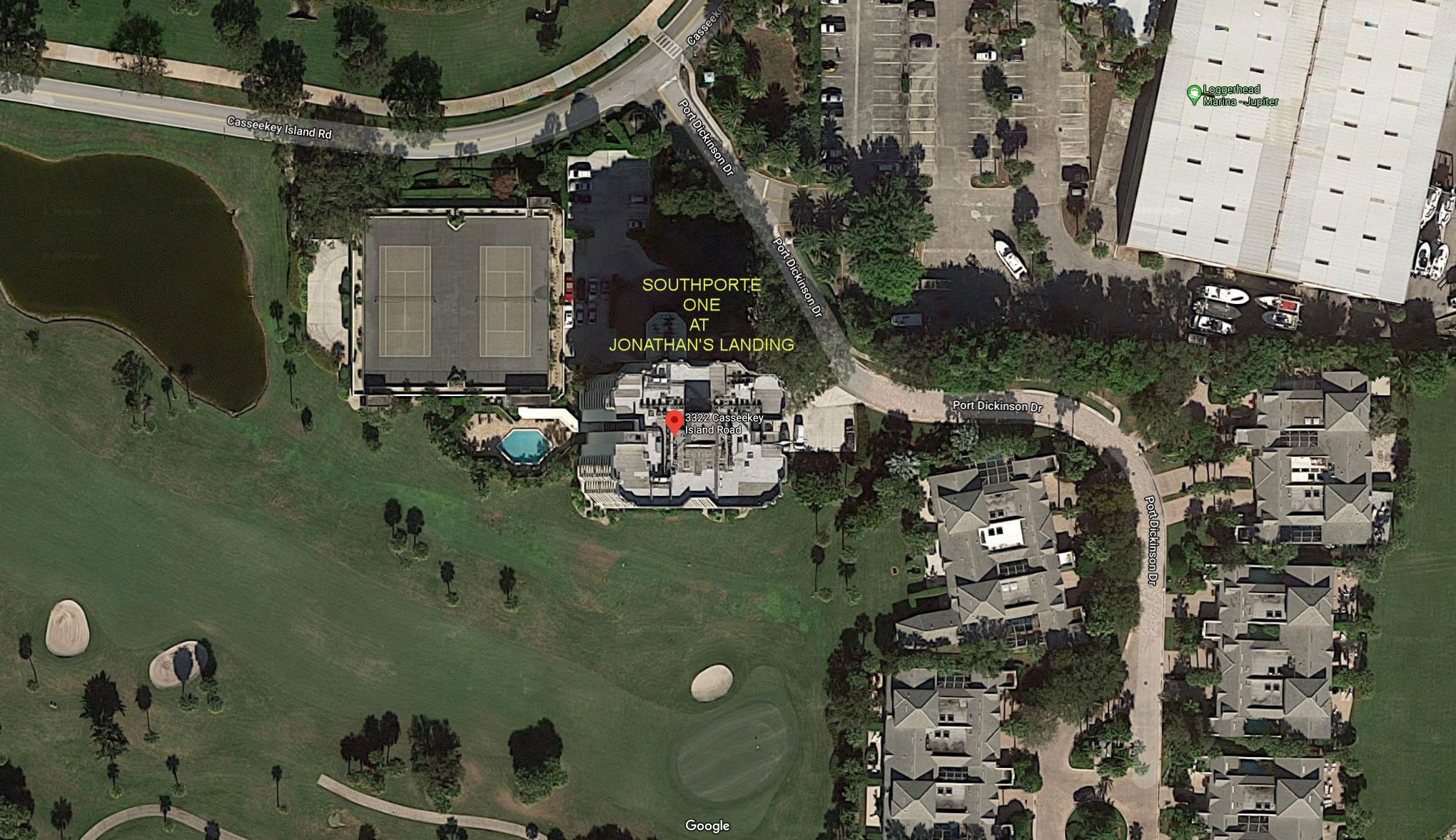 Aerial photo of Southporte One at Jonathan's Landing