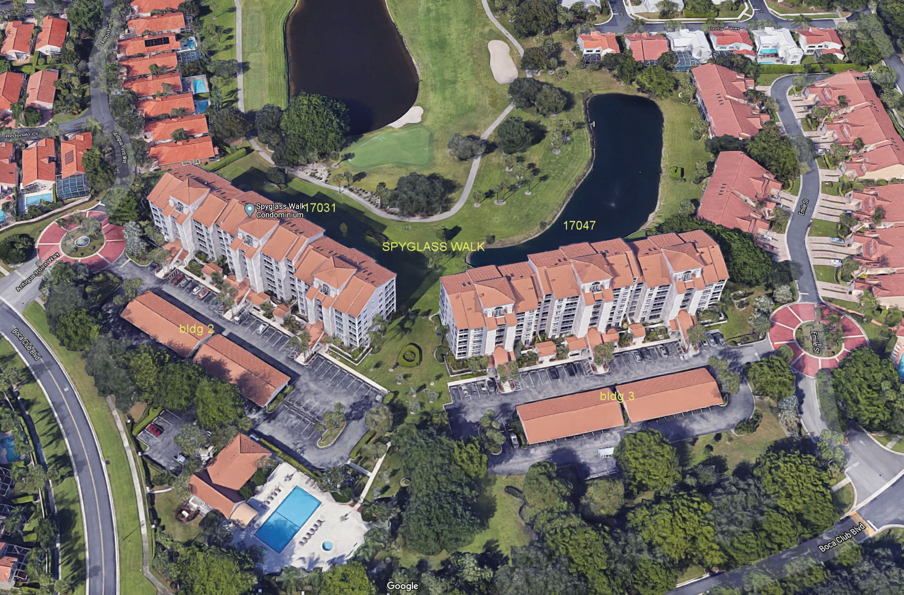 Aerial photo of Spyglass Walk