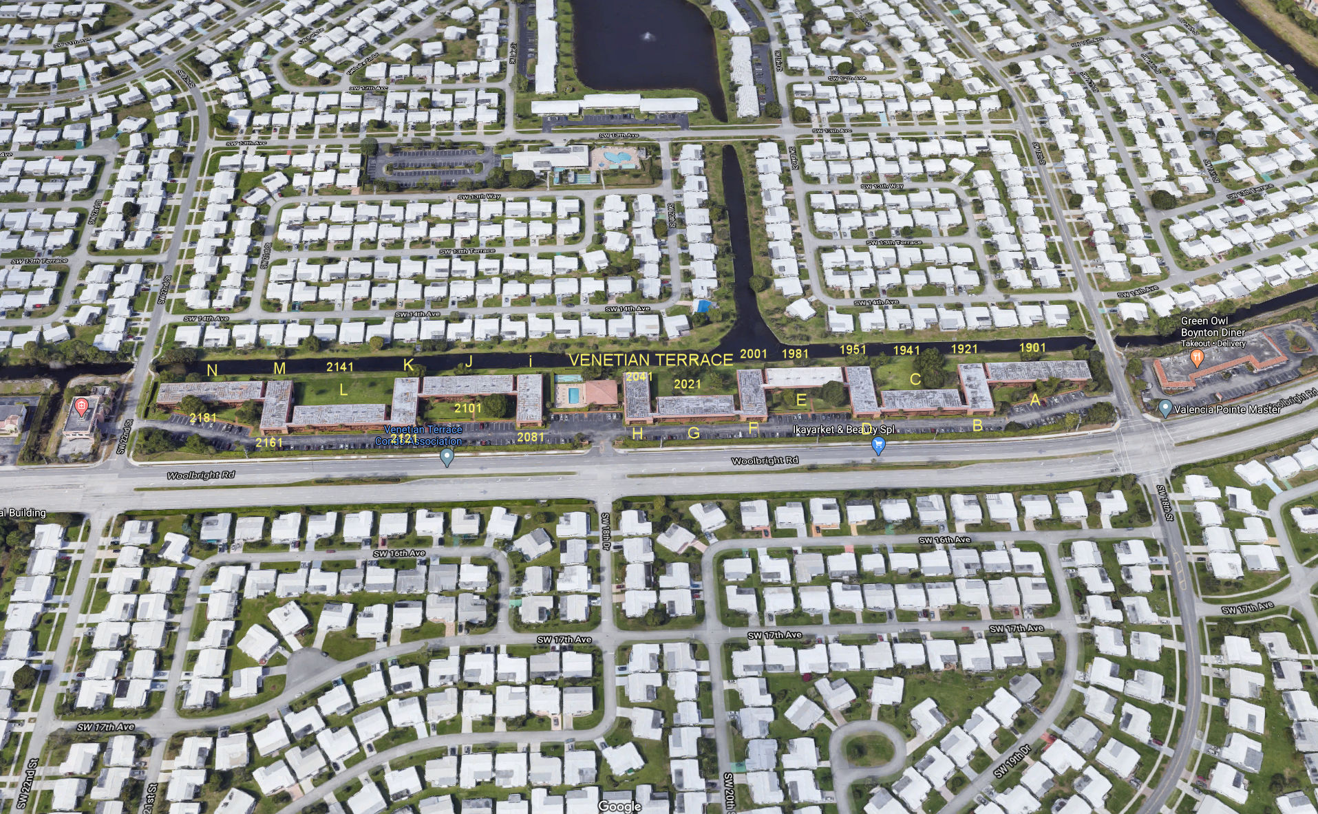 Aerial photo of Venetian Terrace