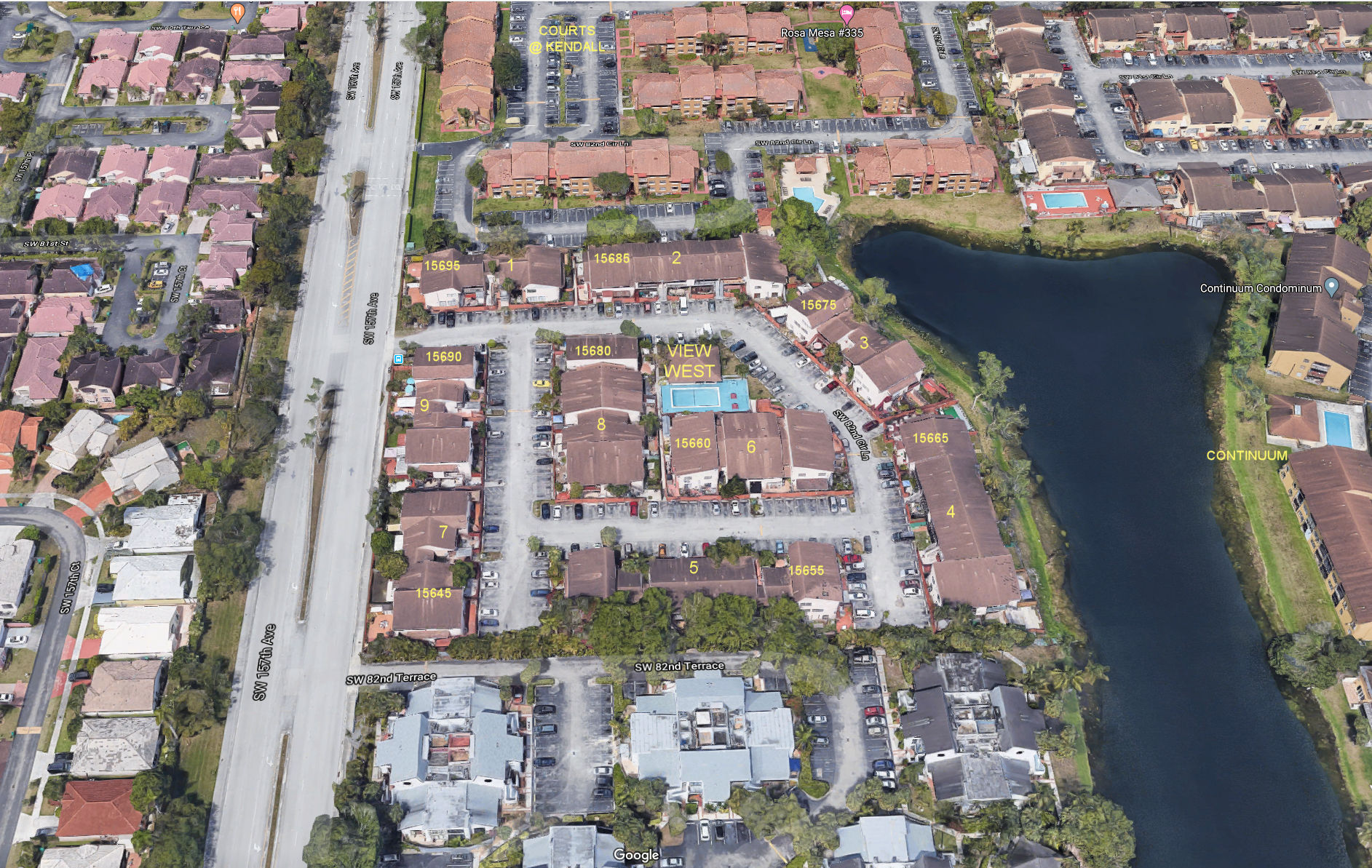 Aerial photo of View West