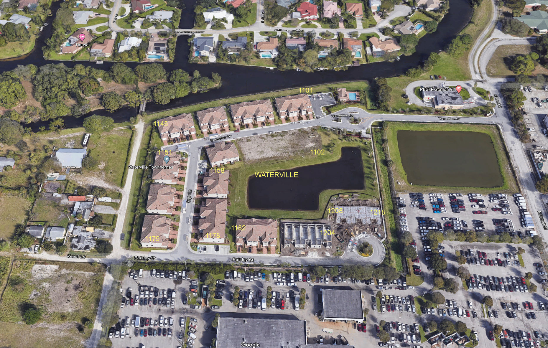 Aerial photo of Waterville