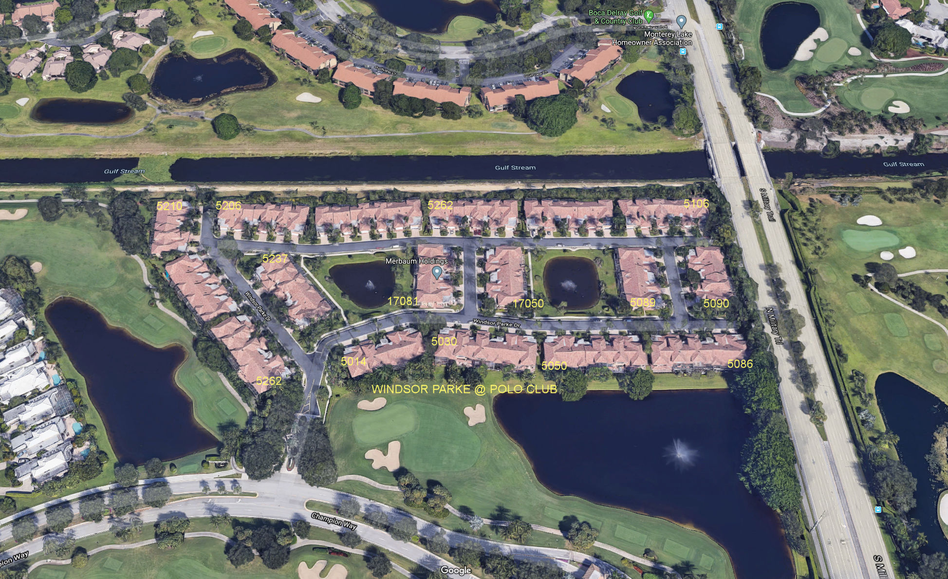 Aerial photo of Windsor Parke at Polo Club