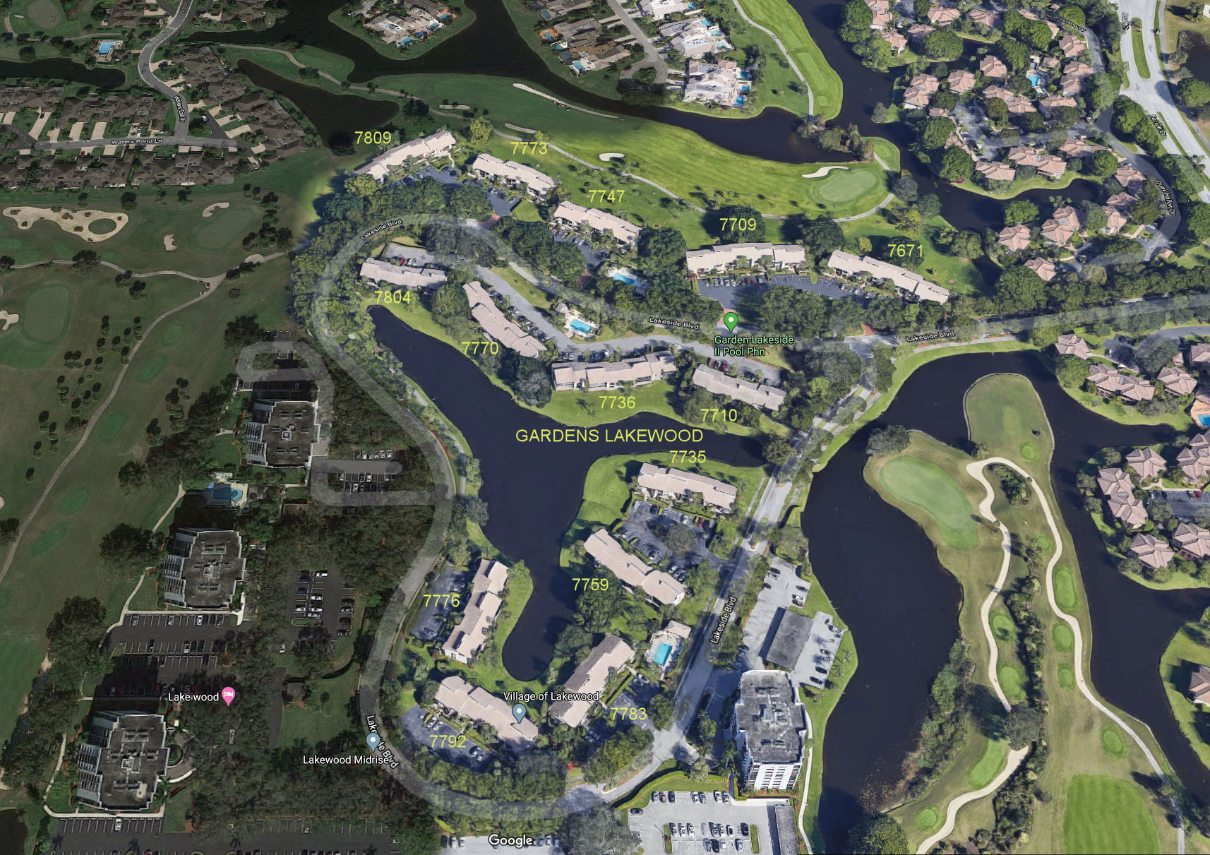 Aerial photo of Gardens of Lakewood