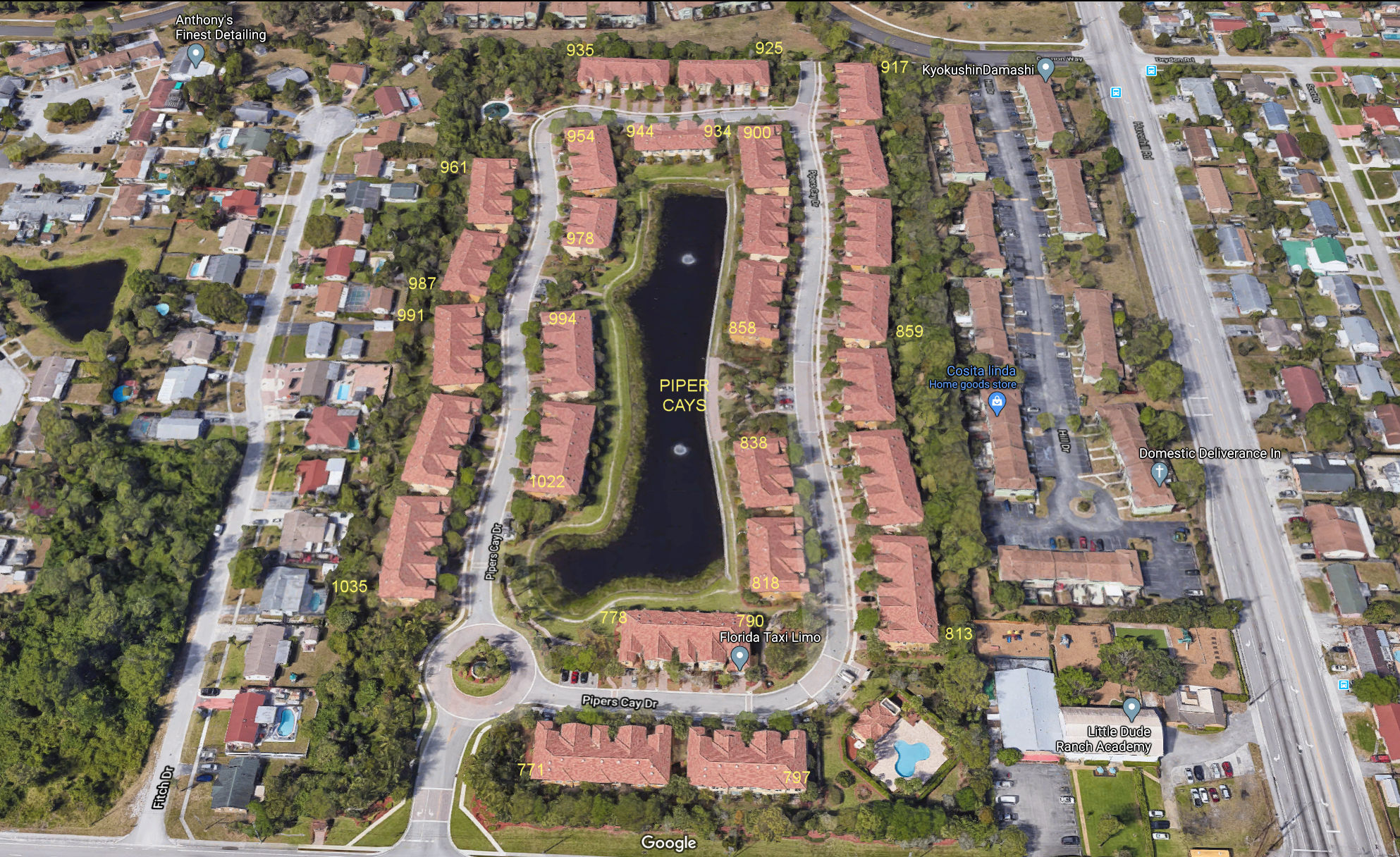 Aerial photo of Pipers Cay