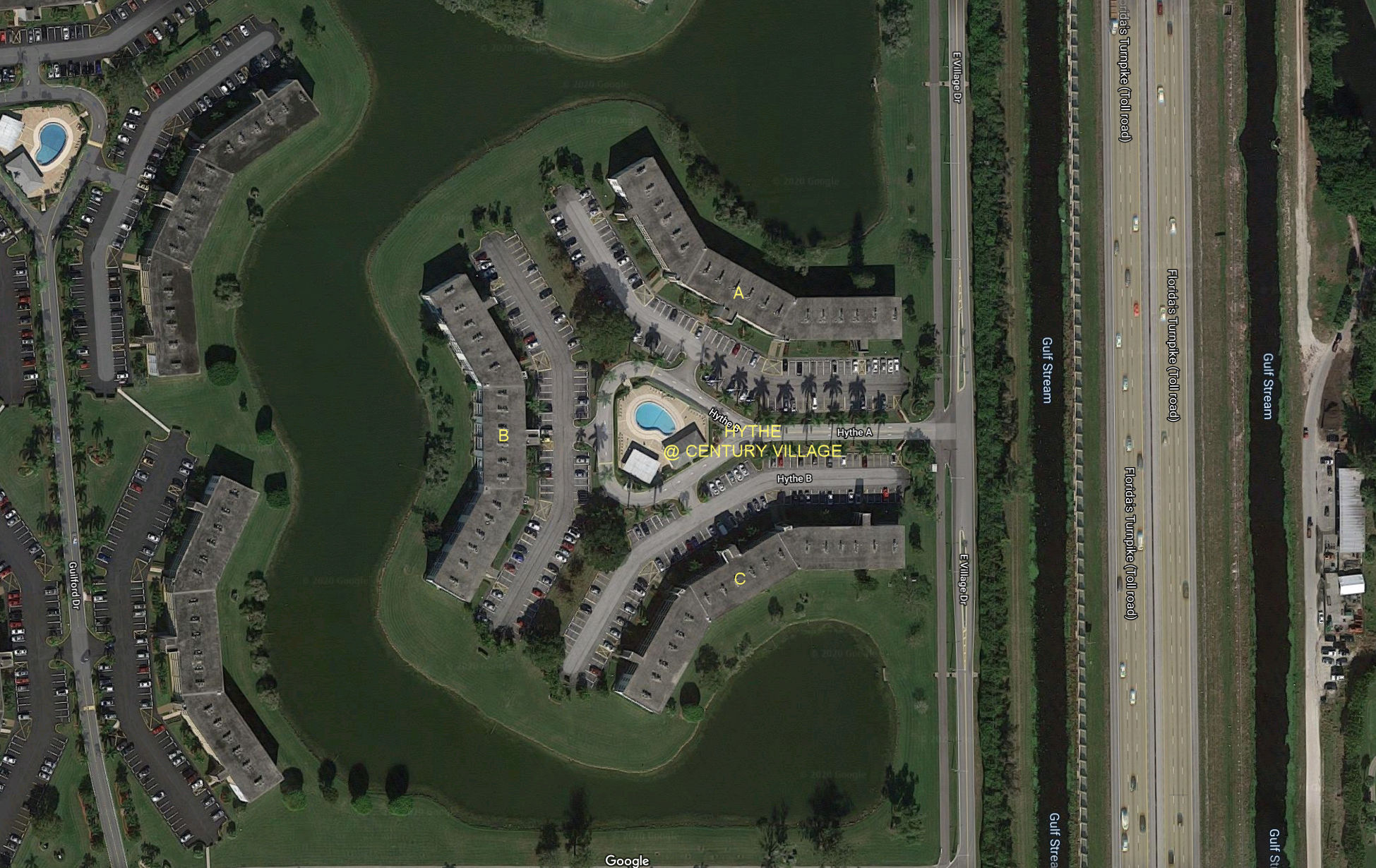 Aerial photo of Hythe at Century Village A B&C