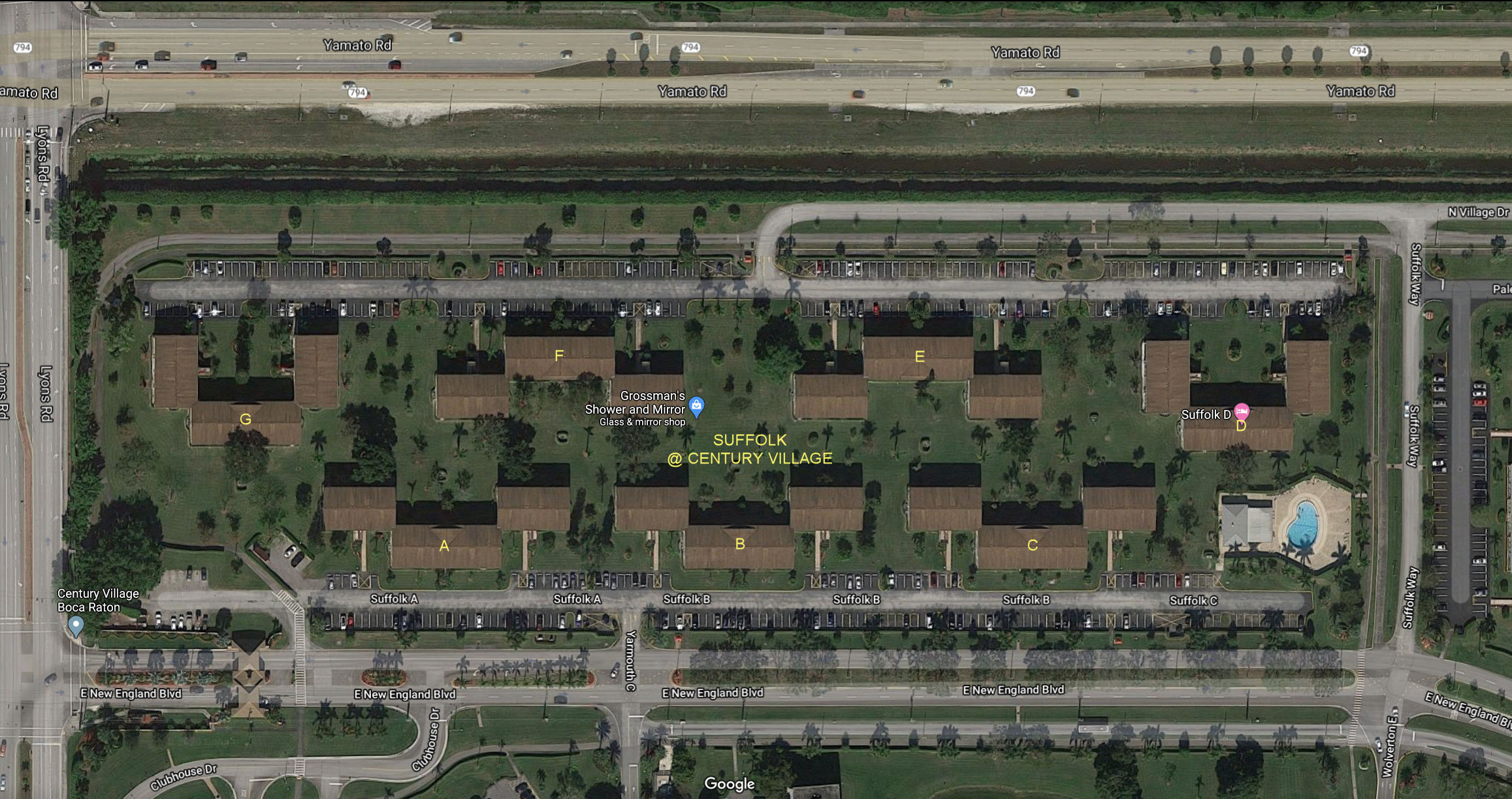 Aerial photo of Suffolk at Century Village (A to G)