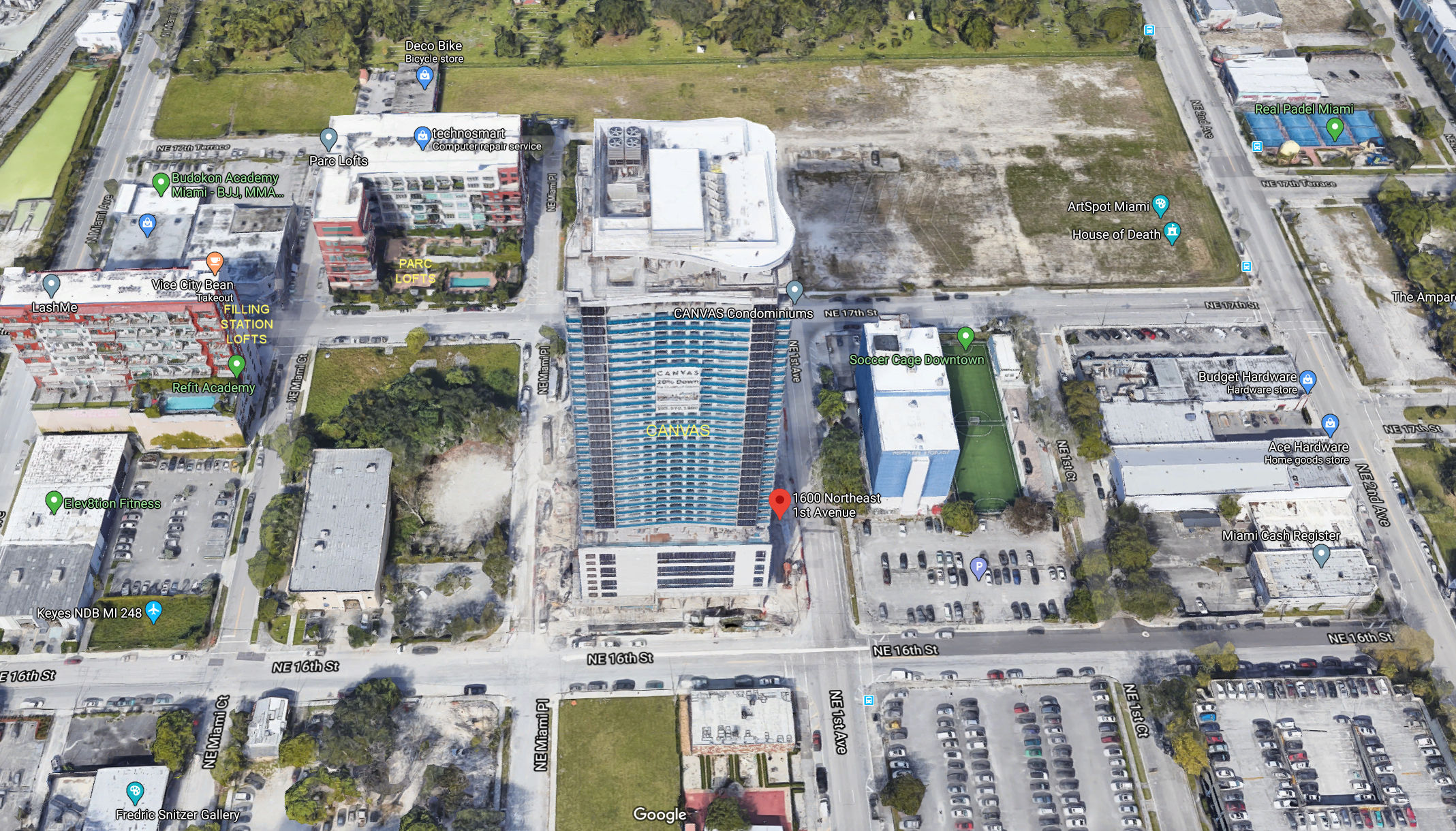 Aerial photo of Canvas