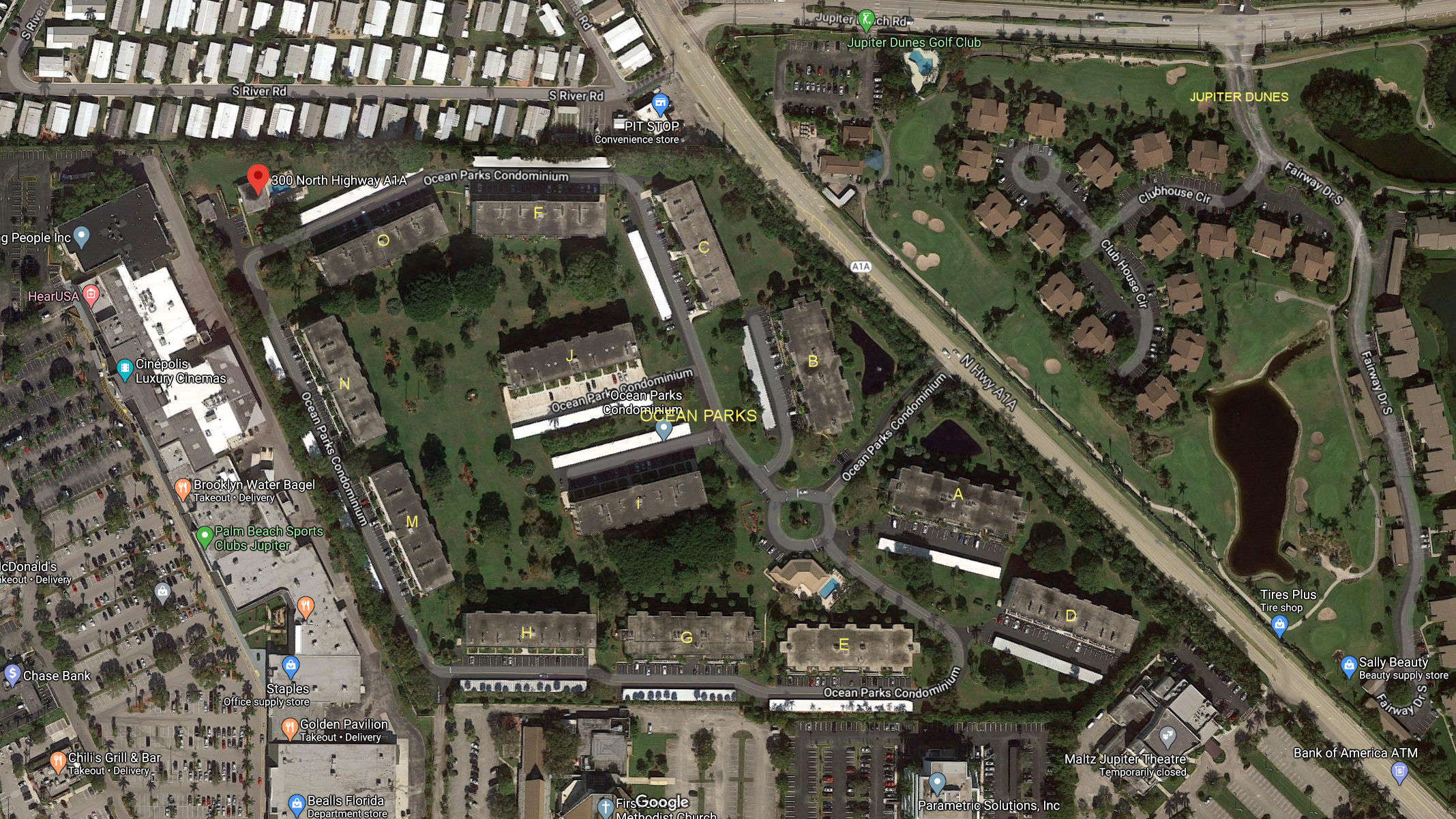 Aerial photo of Ocean Parks (A to O)