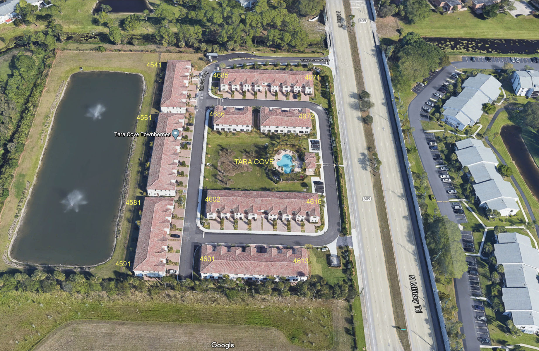 Aerial photo of Tara Cove