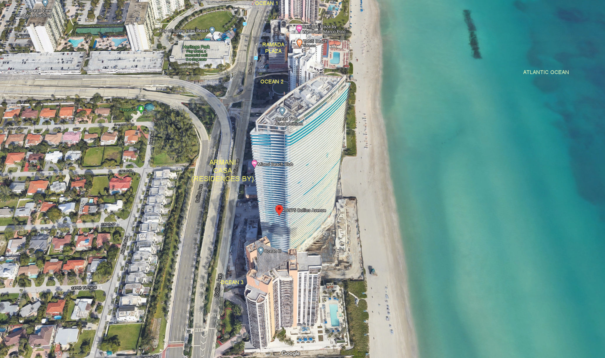Aerial photo of Armani Casa (Residences by)