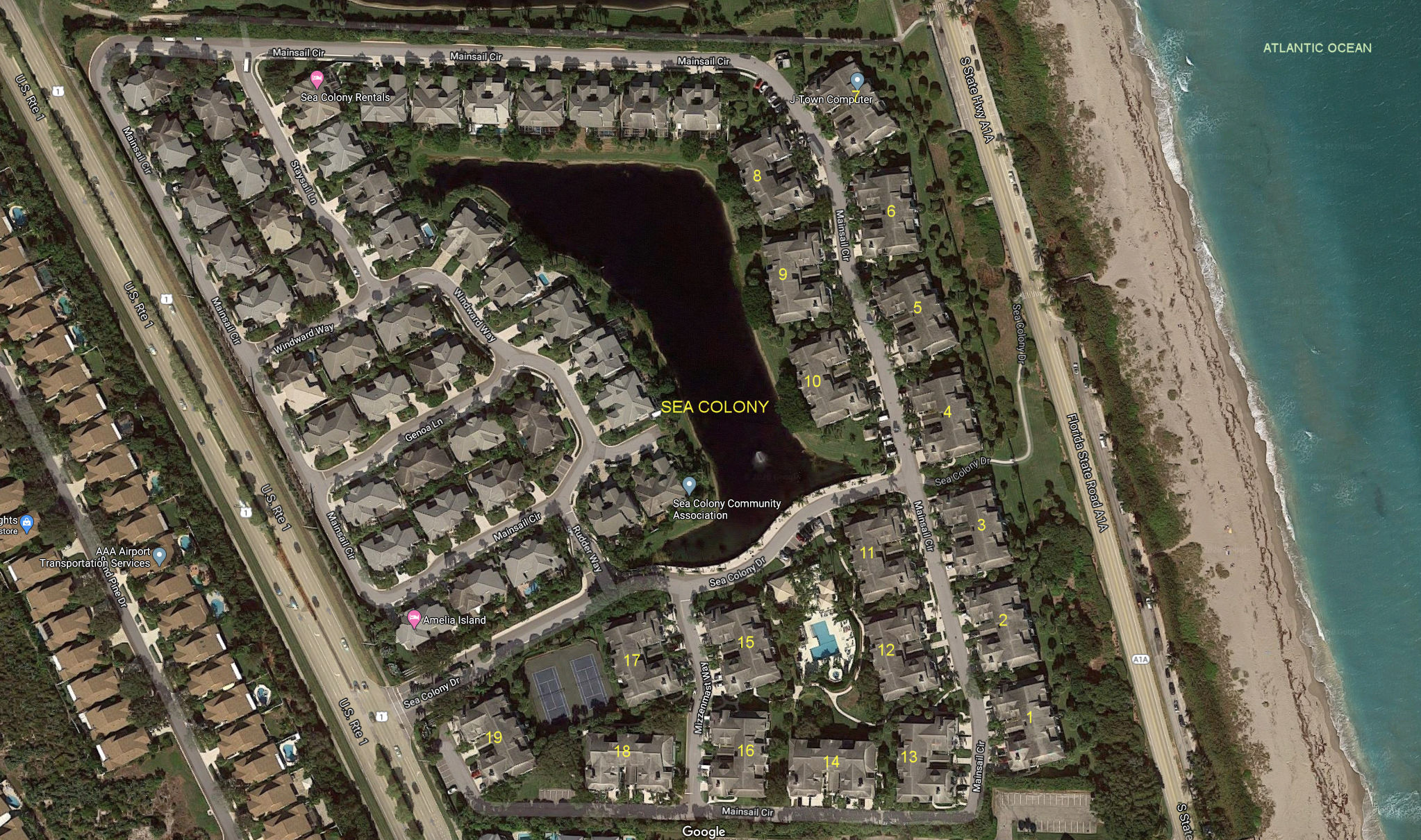 Aerial photo of Sea Colony