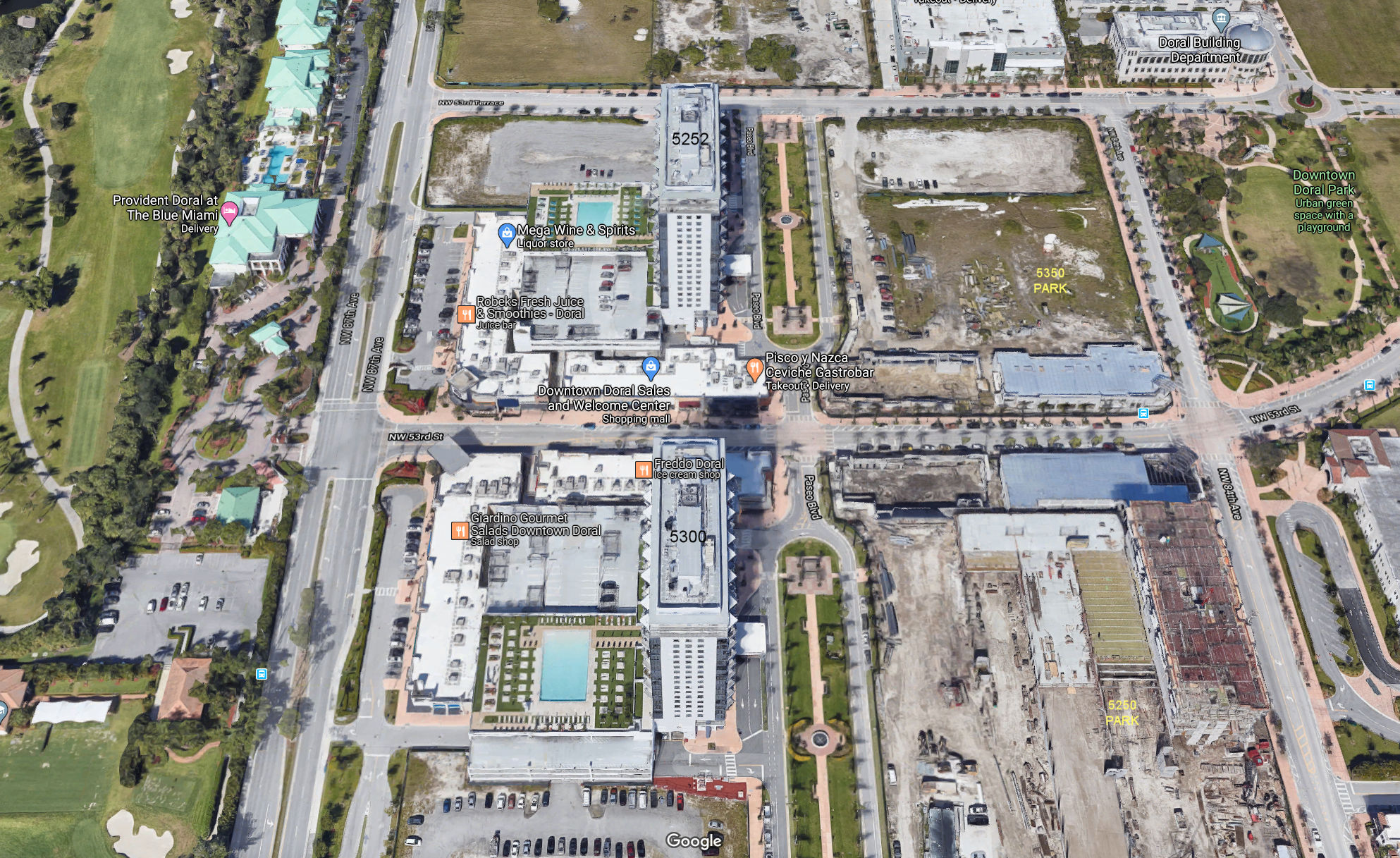 Aerial photo of 5252 Paseo