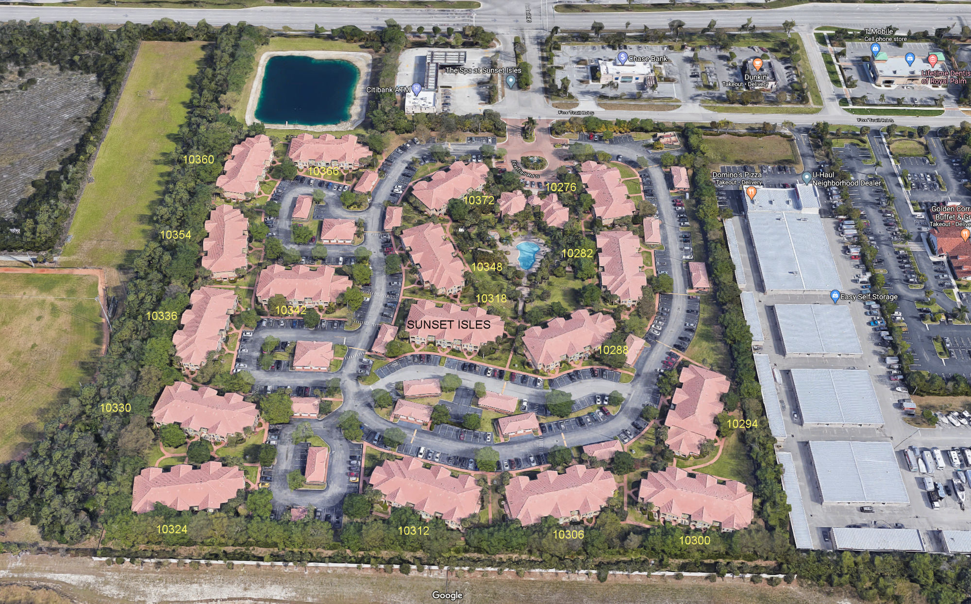 Aerial photo of Sunset Isles