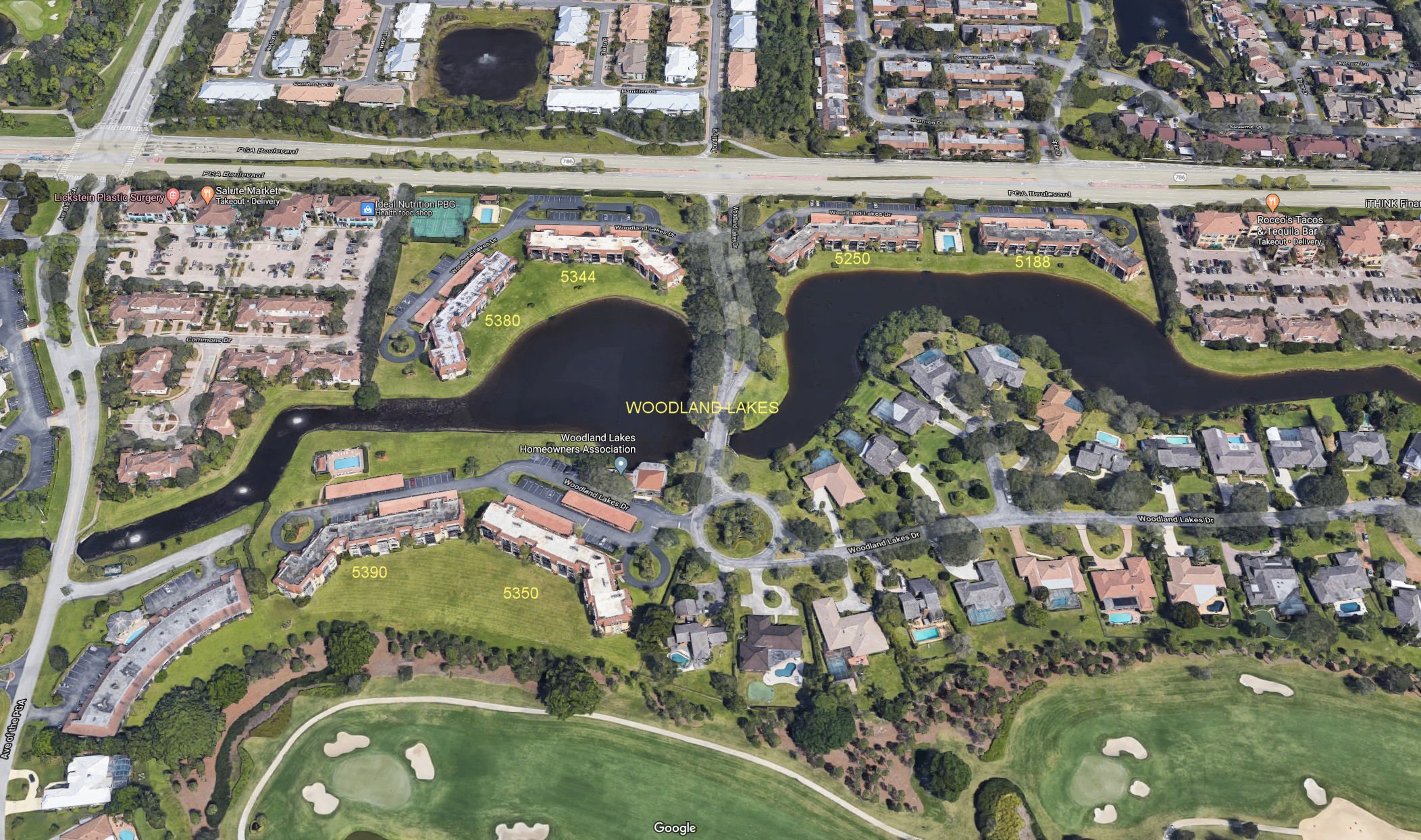 Aerial photo of Woodland Lakes