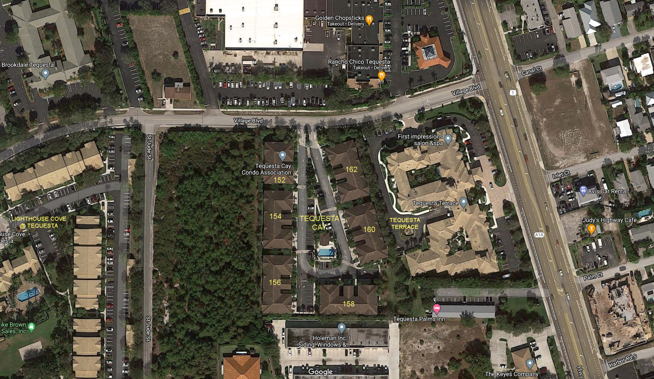 Aerial photo of Tequesta Cay