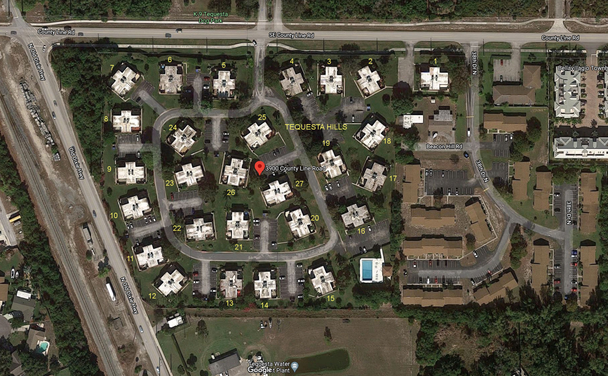 Aerial photo of Tequesta Hills