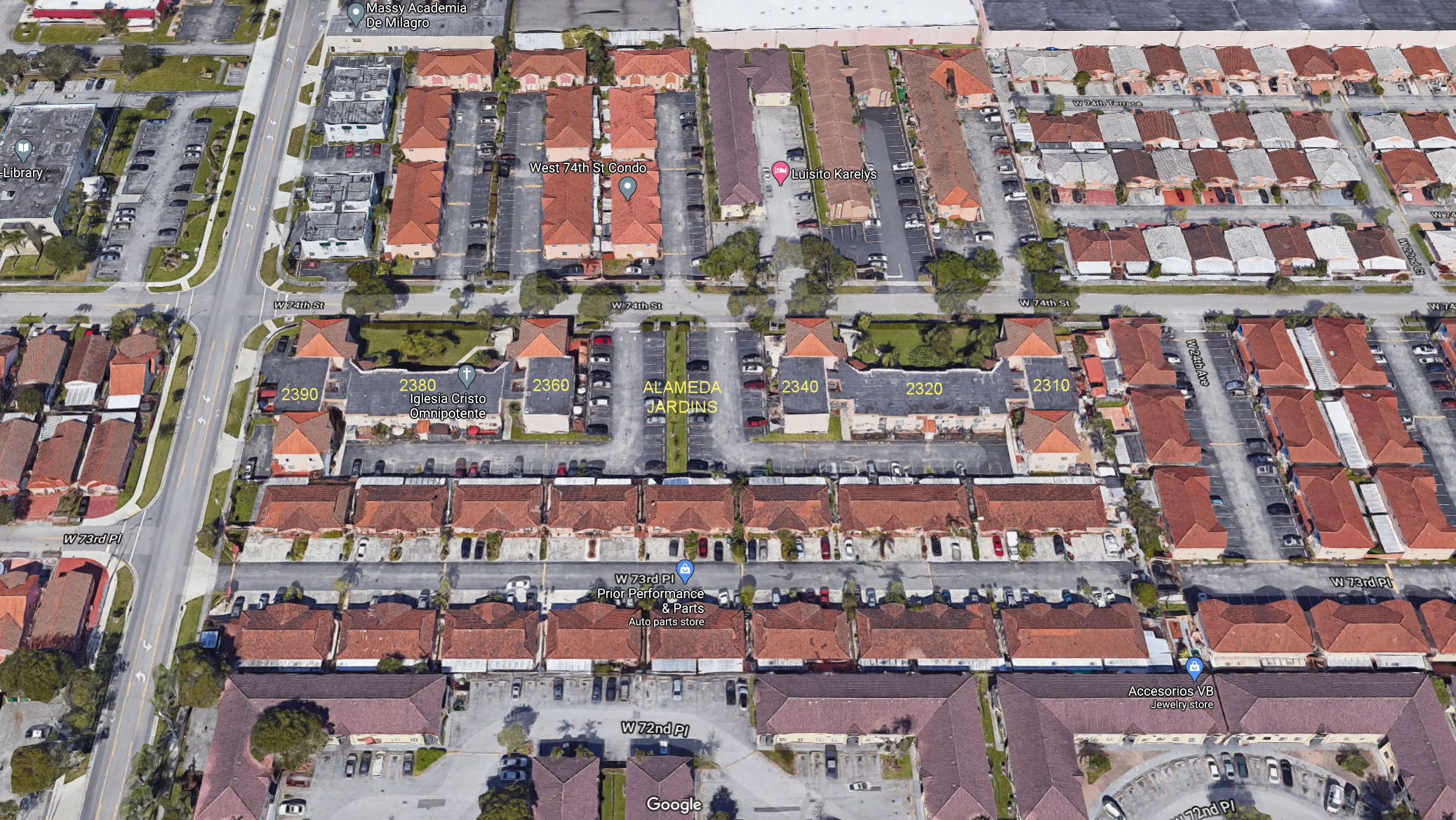 Aerial photo of Alameda Jardins