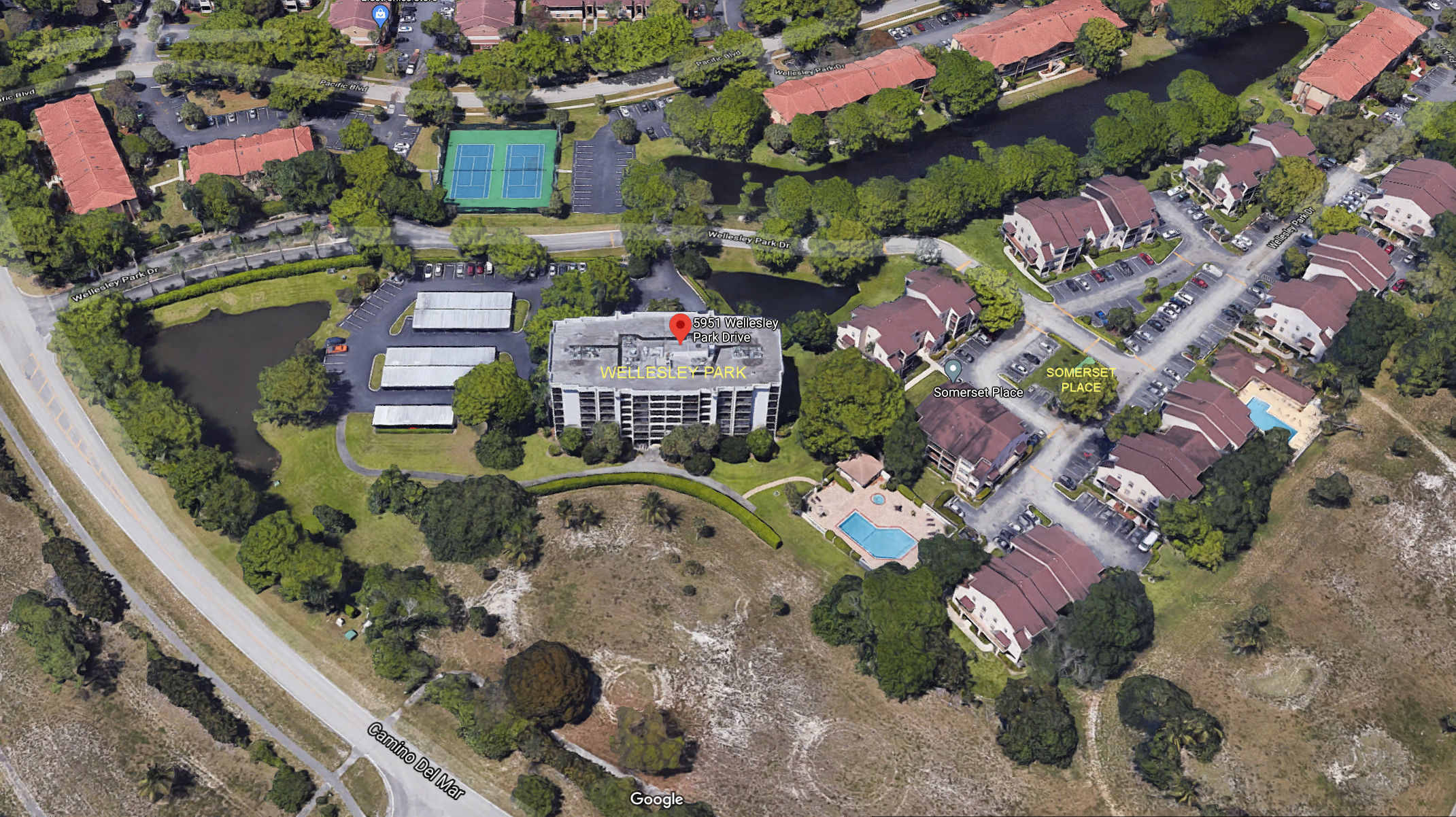 Aerial photo of Wellesley Park