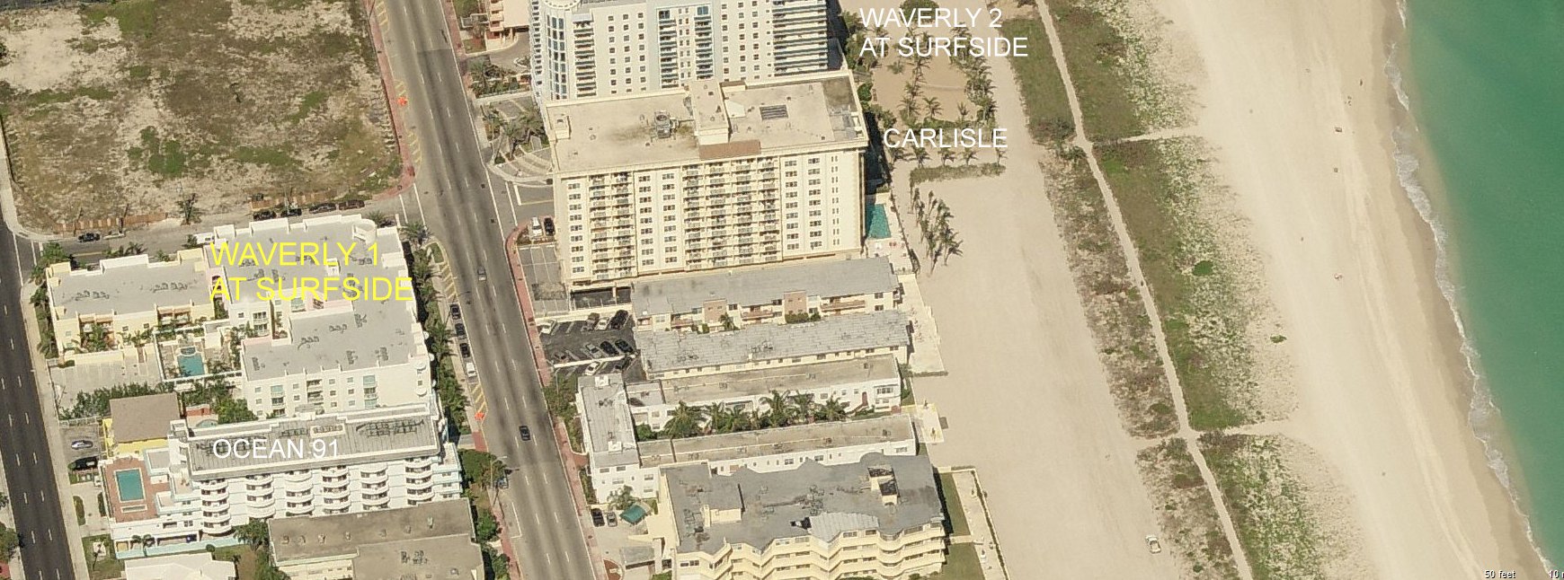 Aerial photo of Waverly Surfside 1