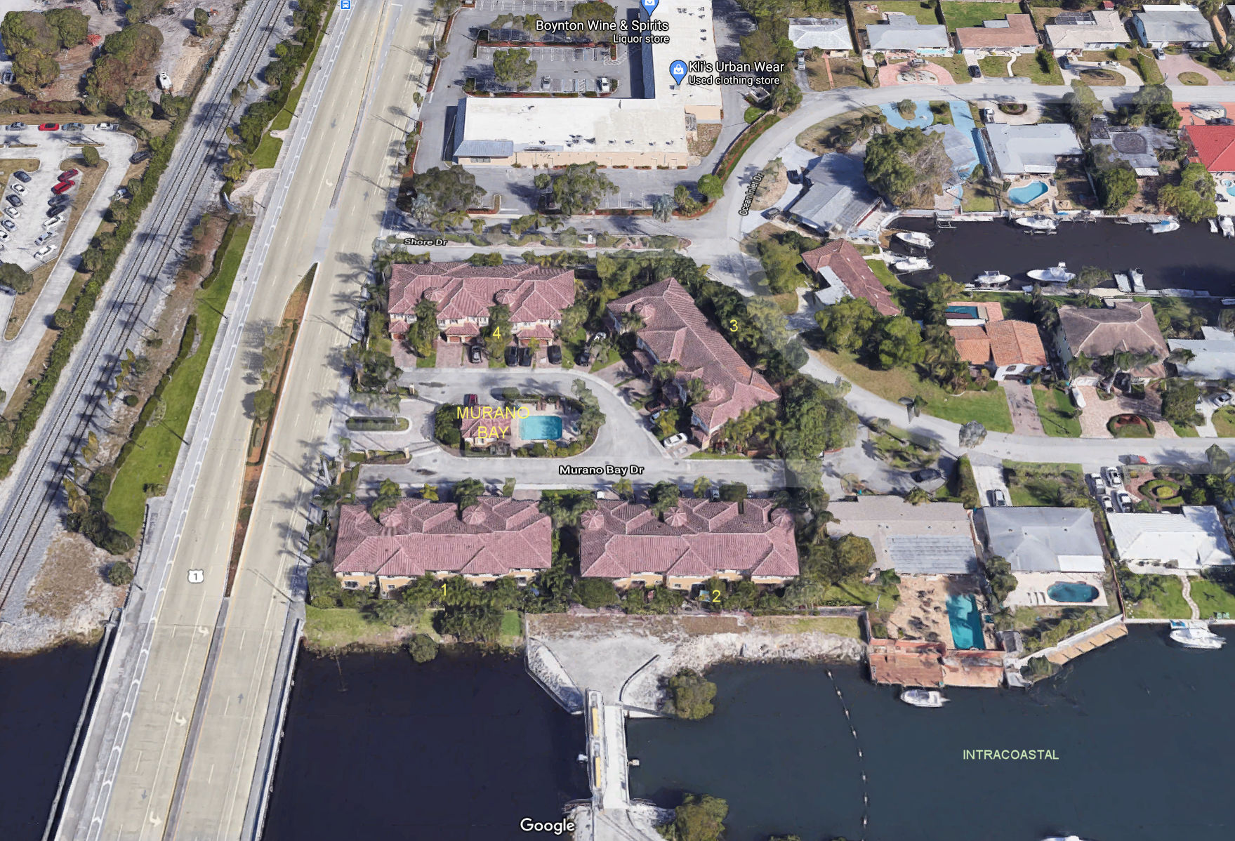 Aerial photo of Murano Bay