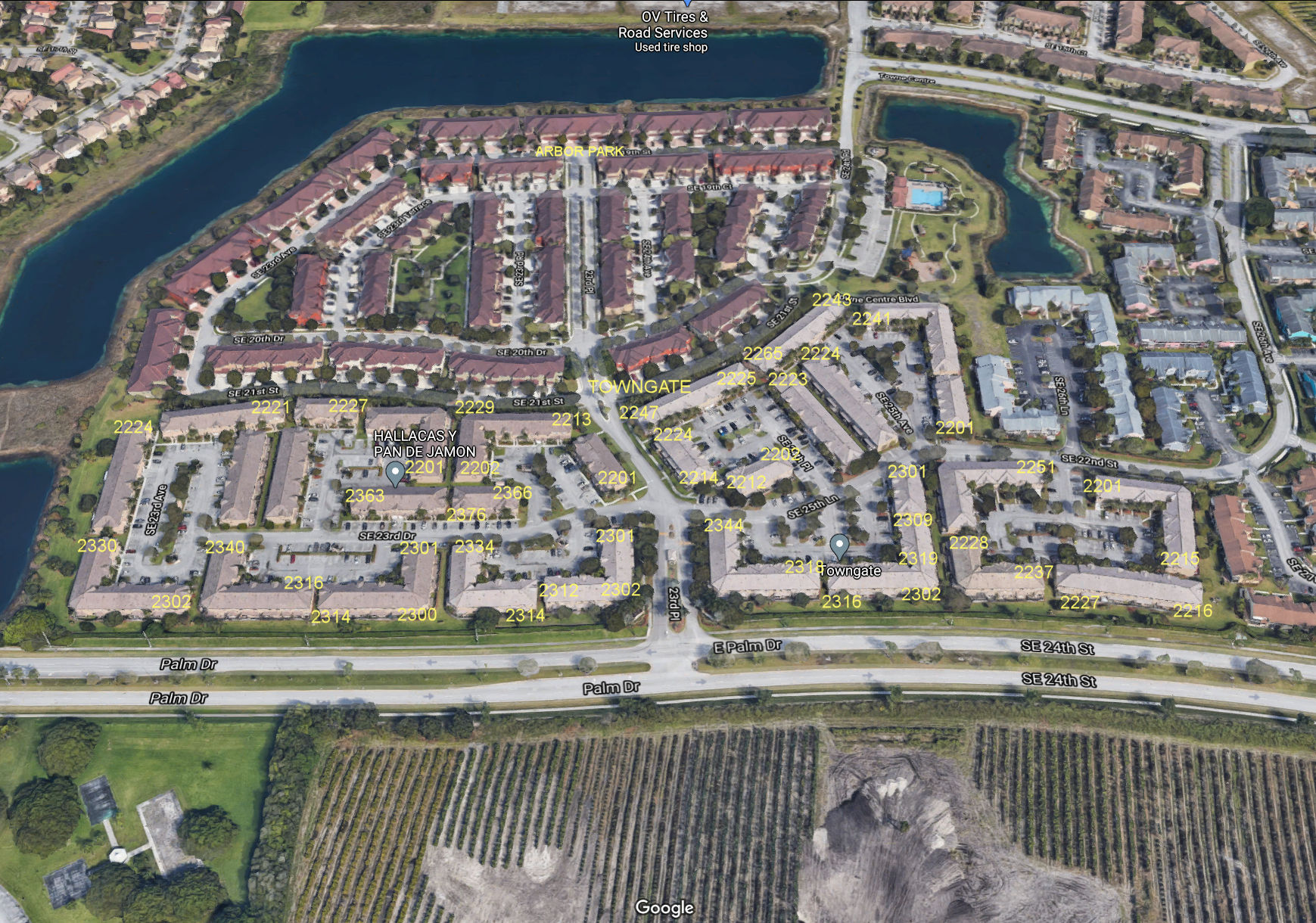 Aerial photo of Towngate