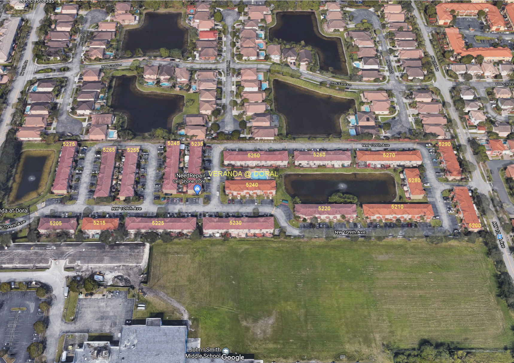 Aerial photo of Veranda at Doral