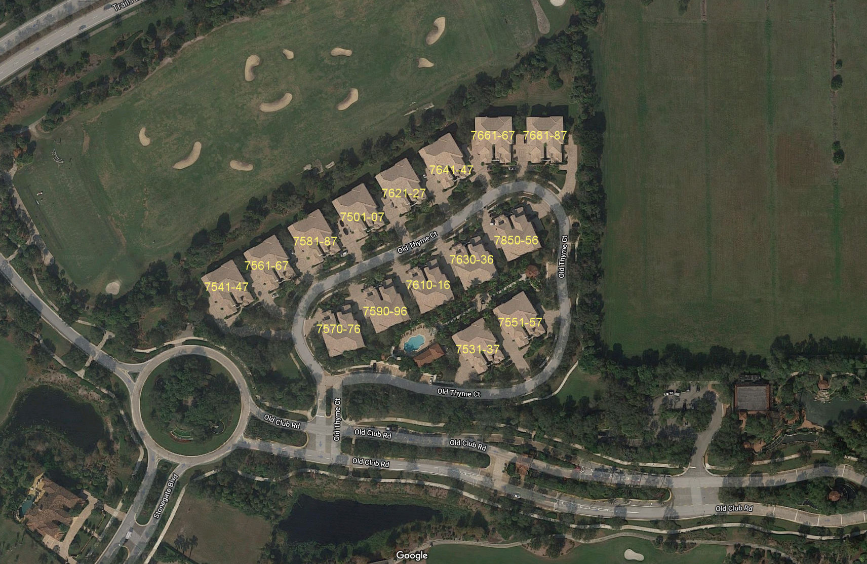 Aerial photo of Caseras at Parkland Golf & Country Club