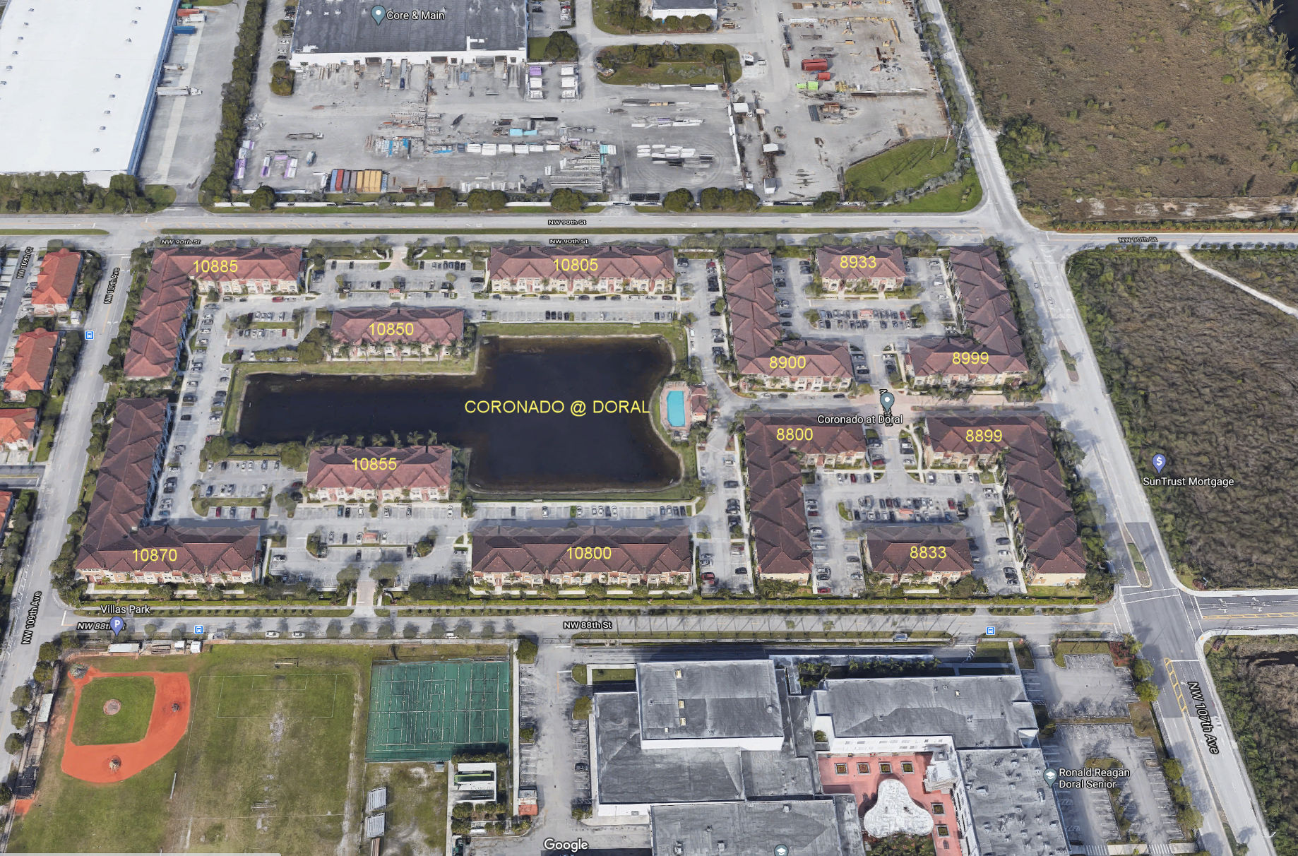 Aerial photo of Coronado at Doral (1-12)