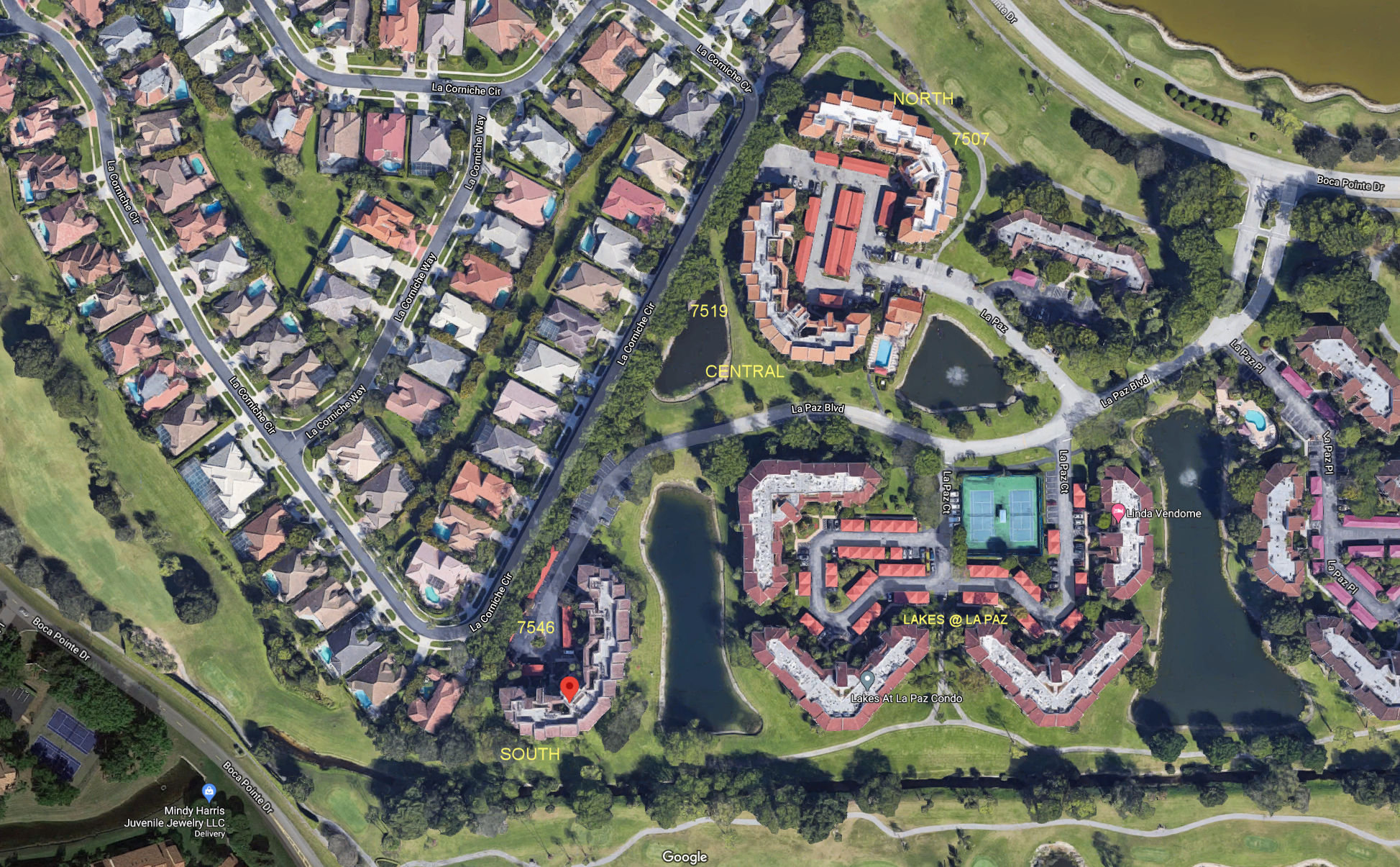 Aerial photo of Lakes at La Paz (North Central & South)