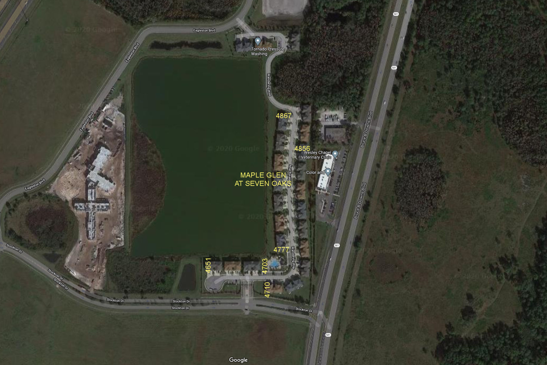 Aerial photo of Maple Glen at Seven Oaks