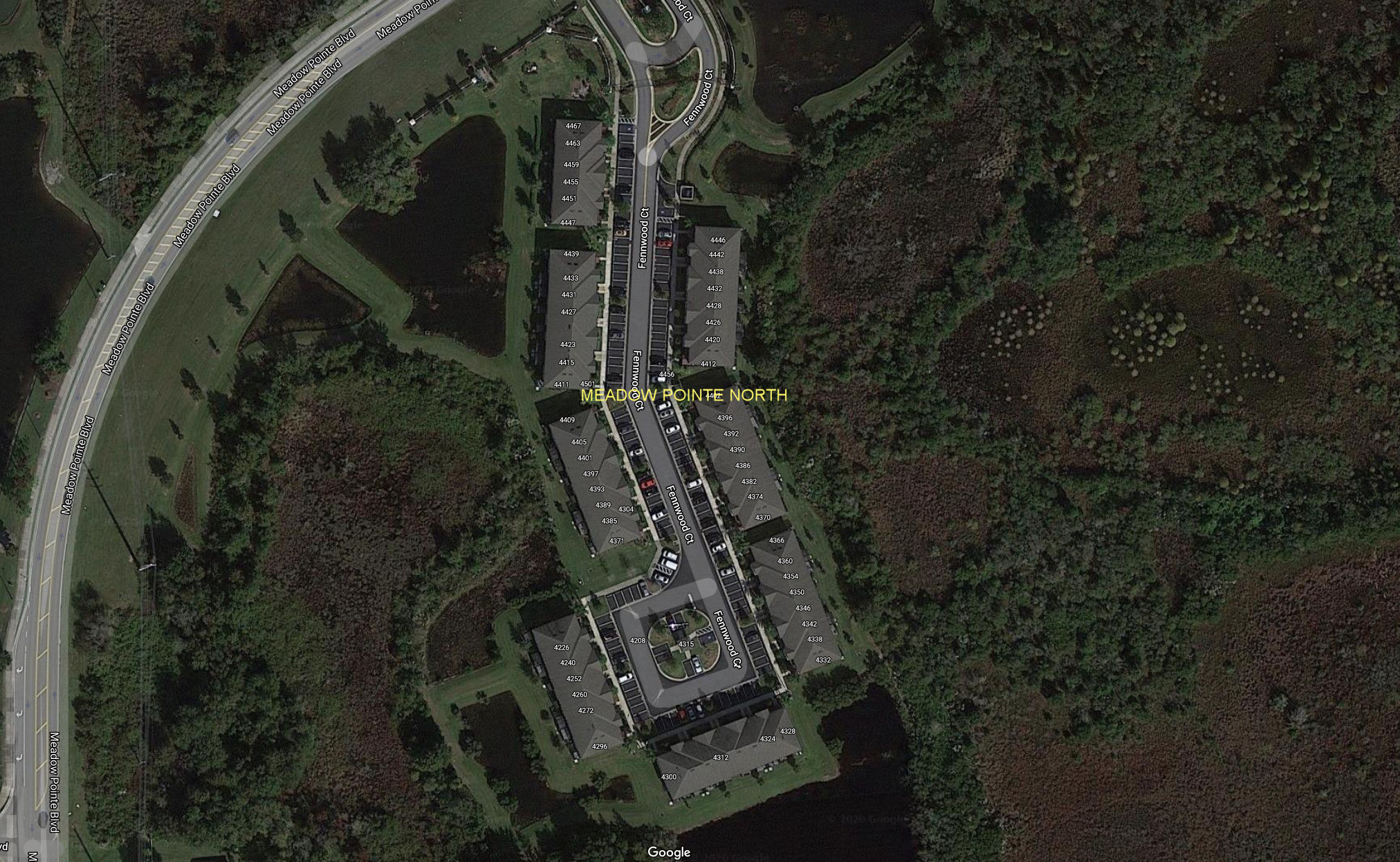 Aerial photo of Meadow Pointe North