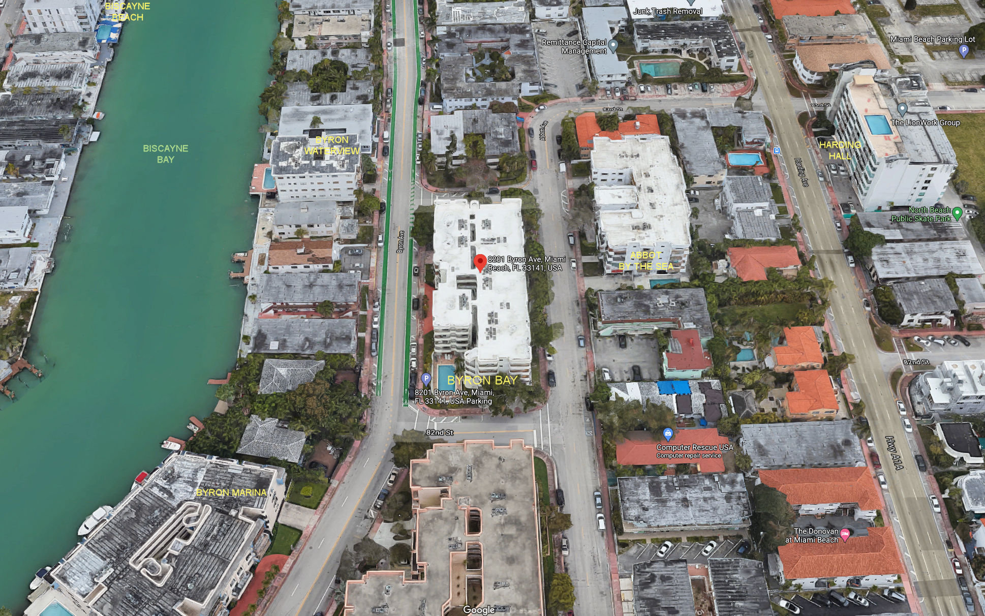 Aerial photo of Byron Bay