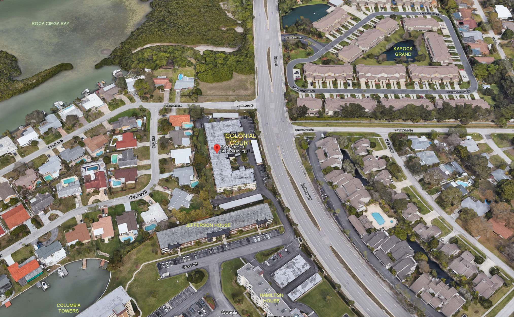 Aerial photo of Colonia Court (Sea Towers)