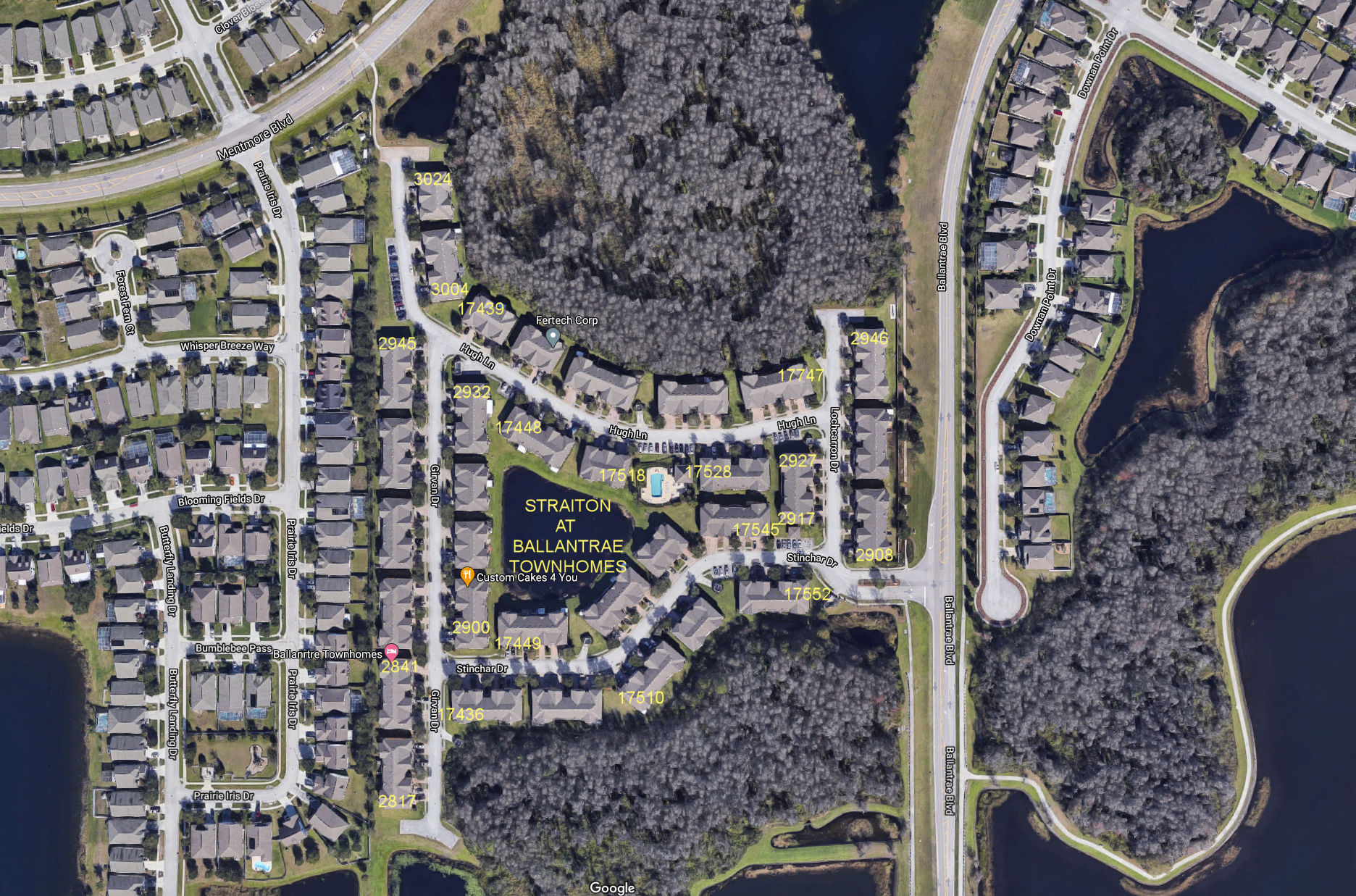 Aerial photo of Straiton at Ballantrae Village