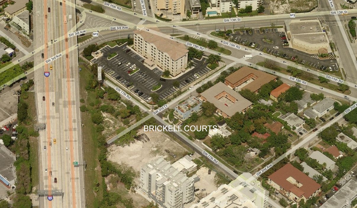 Aerial photo of Brickell Courts