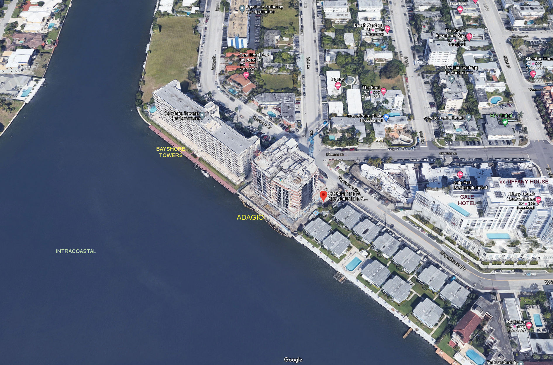Aerial photo of Adagio Fort Lauderdale Beach