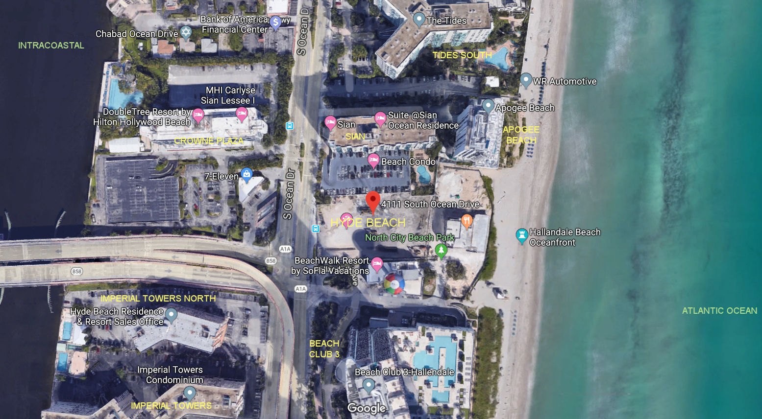 Aerial photo of Hyde Beach Resort & Residences