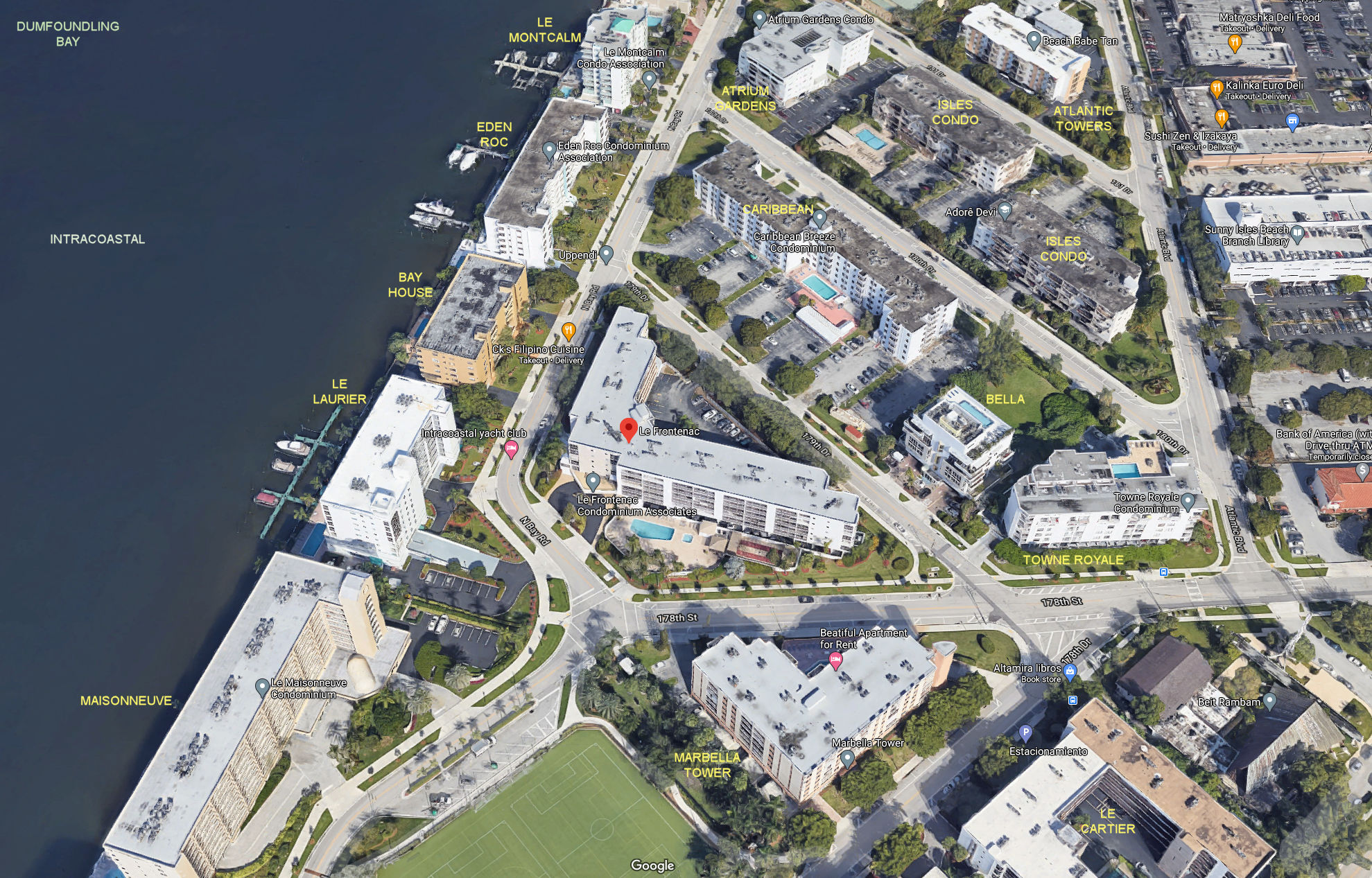 Aerial photo of Le Frontenac