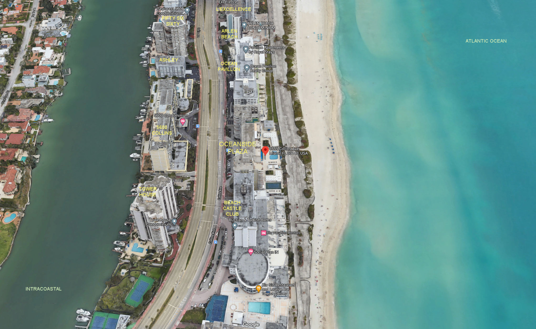 Aerial photo of Oceanside Plaza