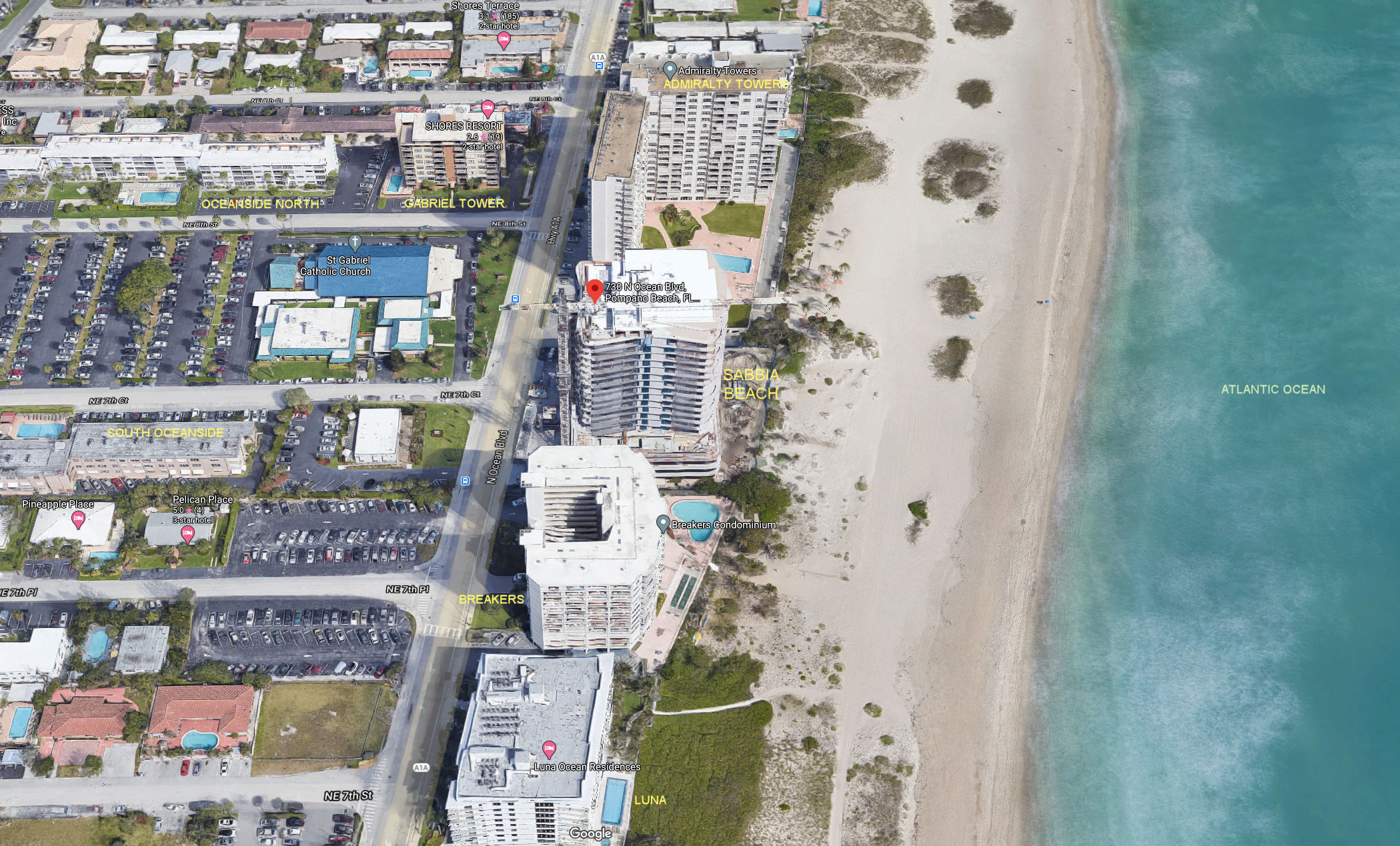 Aerial photo of Sabbia Beach