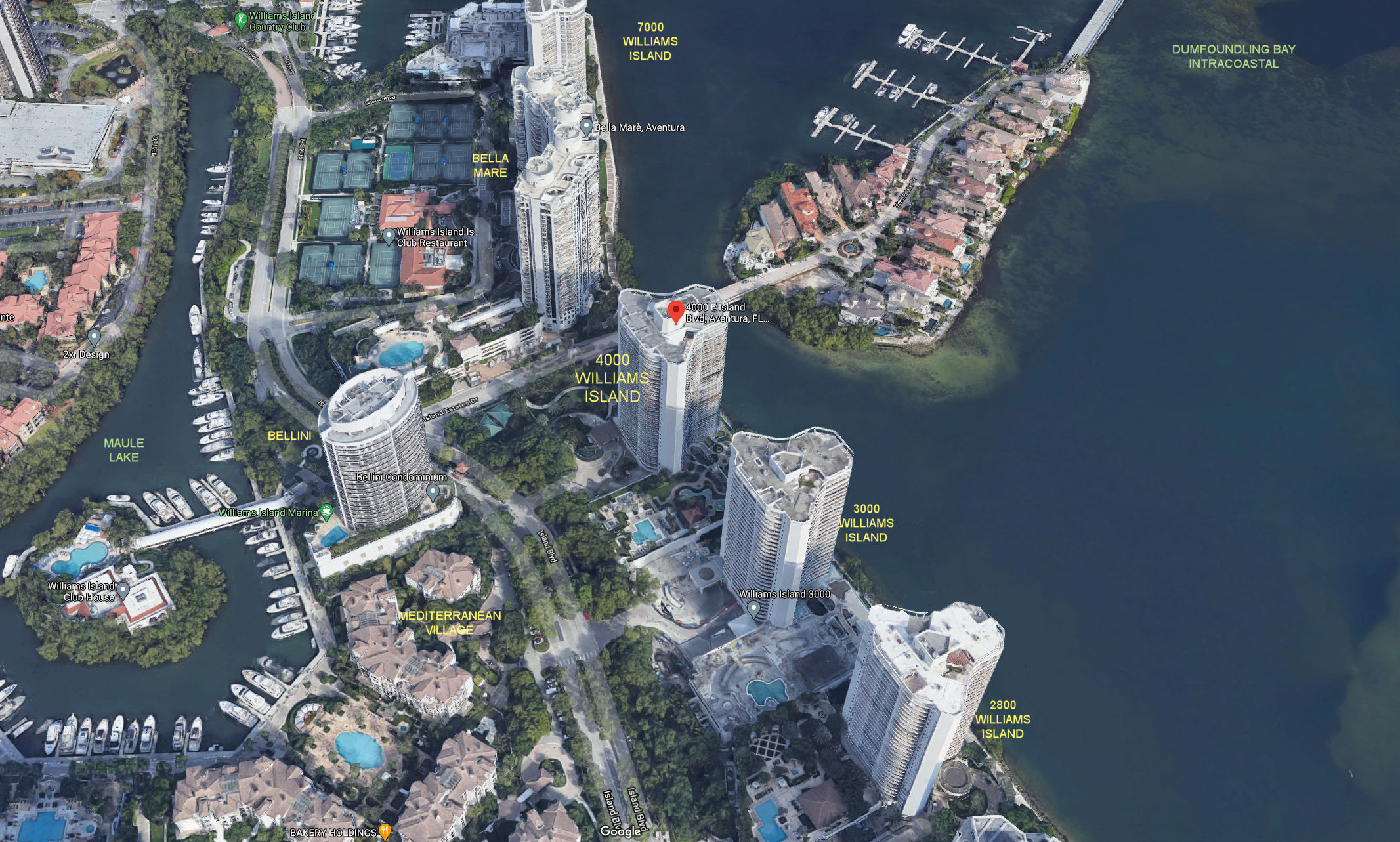 Aerial photo of 4000 Williams Island