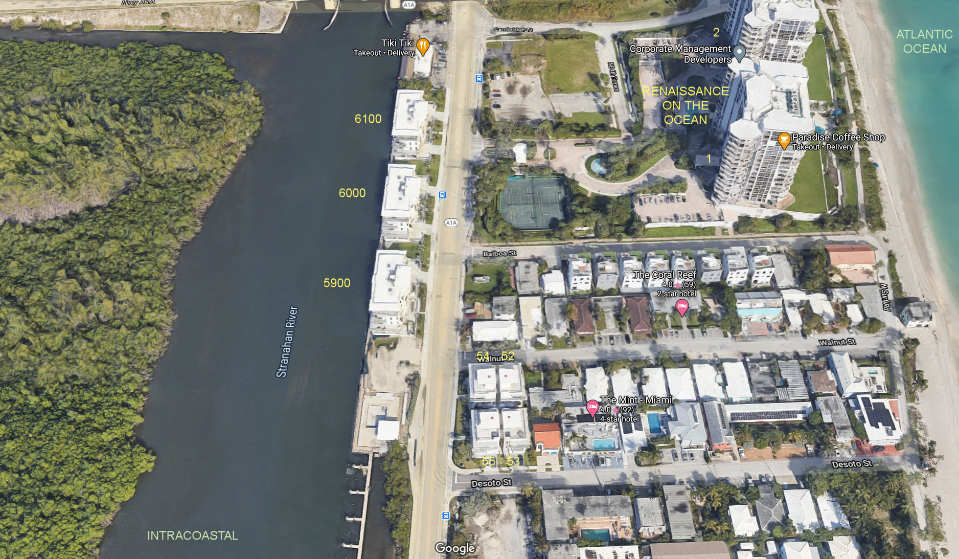 Aerial photo of Seaside Village East & West