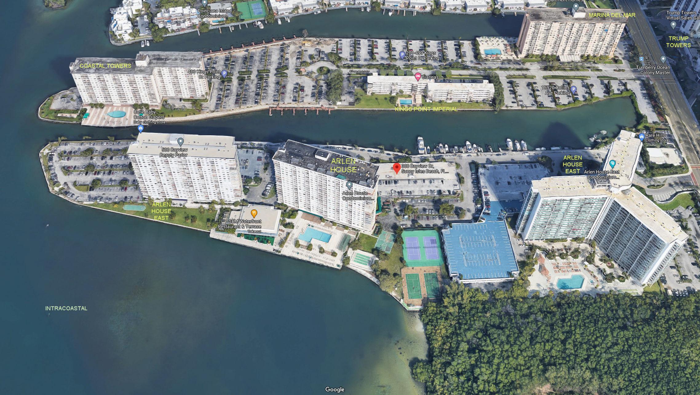 Aerial photo of Arlen House