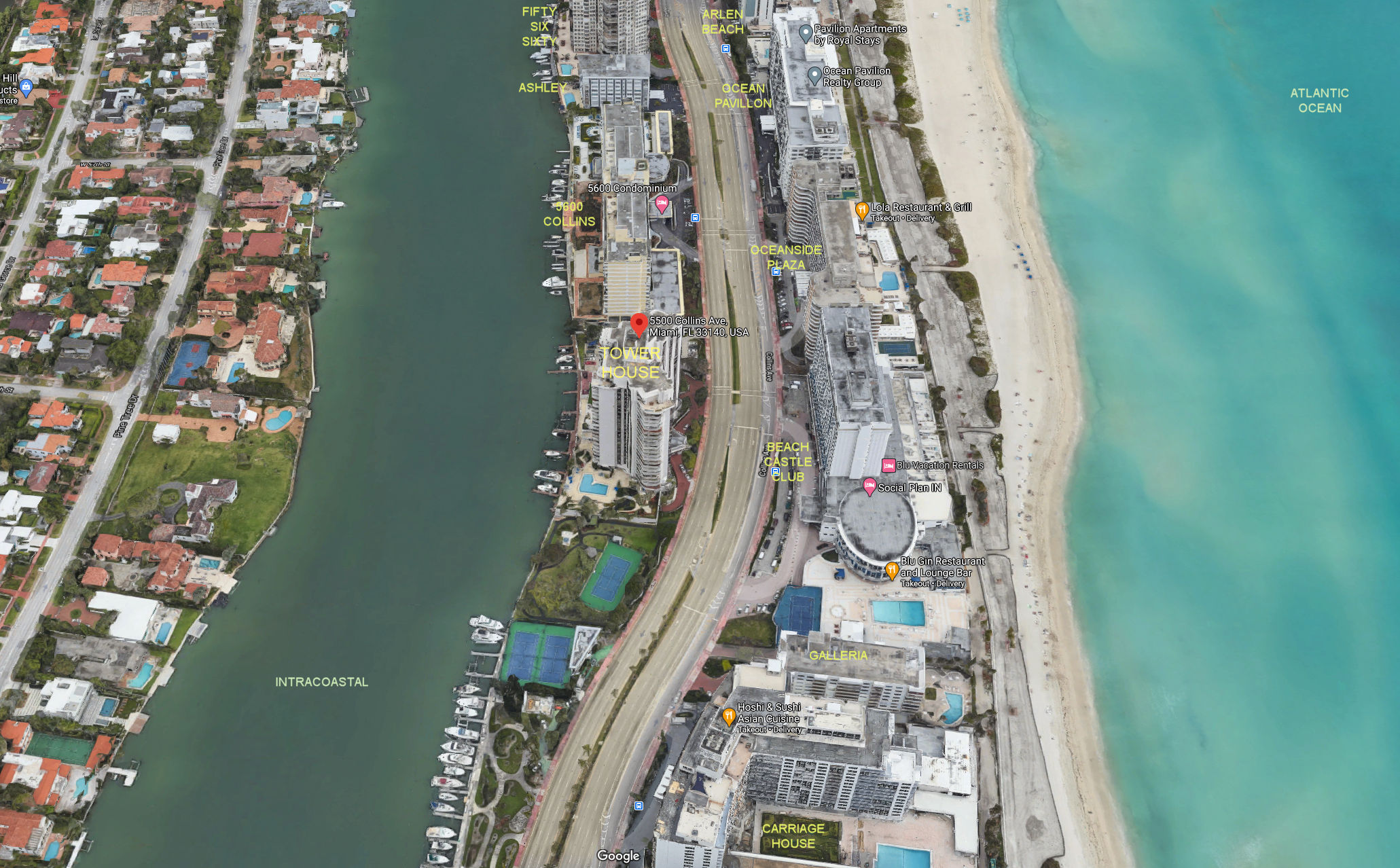 Aerial photo of Towerhouse