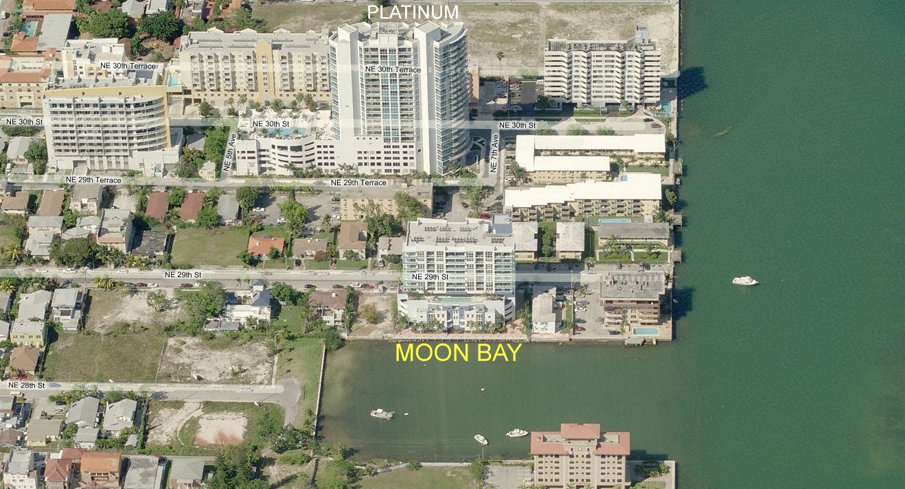 Aerial photo of Moon Bay