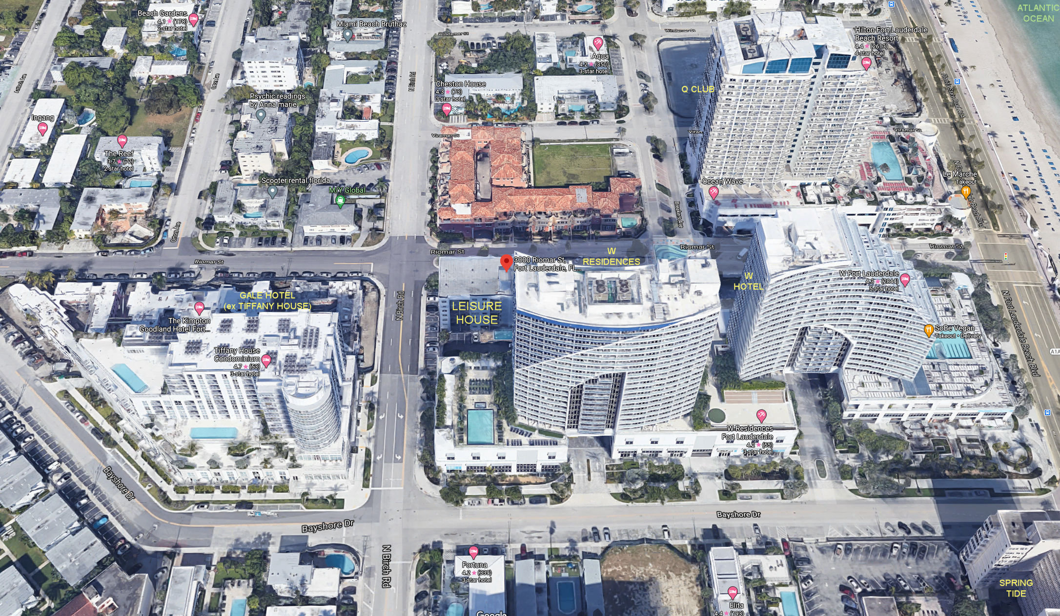 Aerial photo of Leisure House